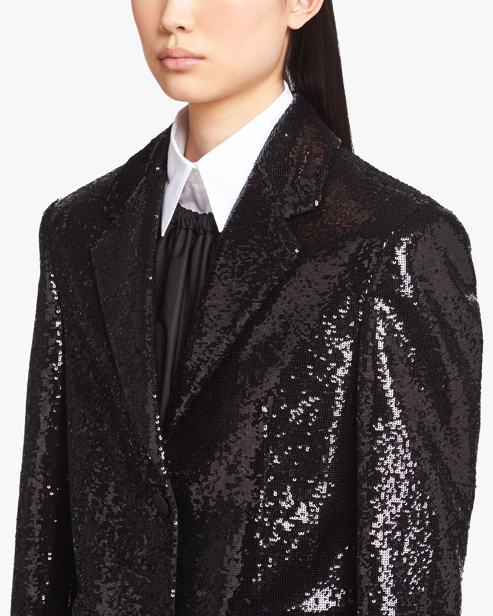 sequin black jacket