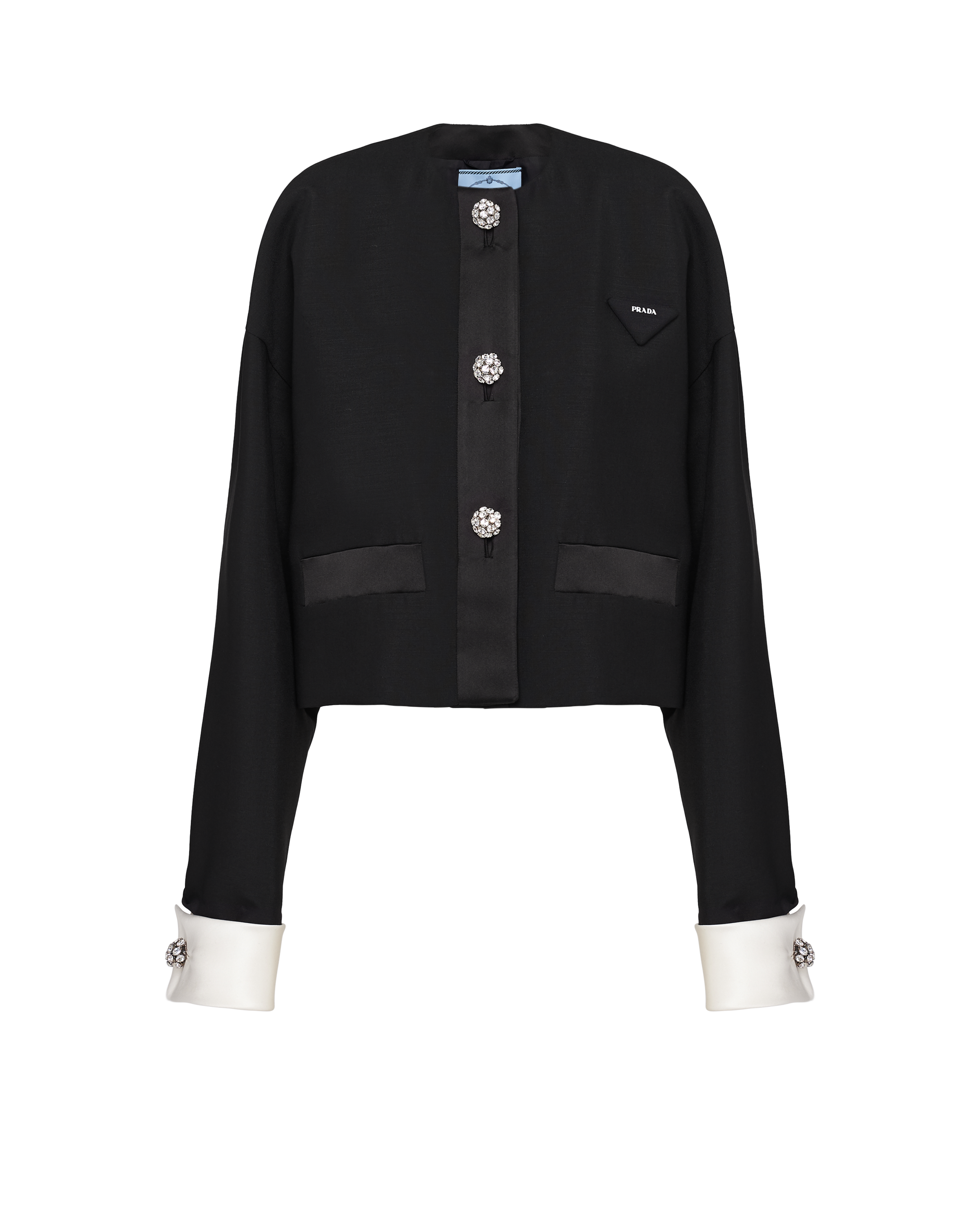 Prada Kid Mohair Jacket In Black