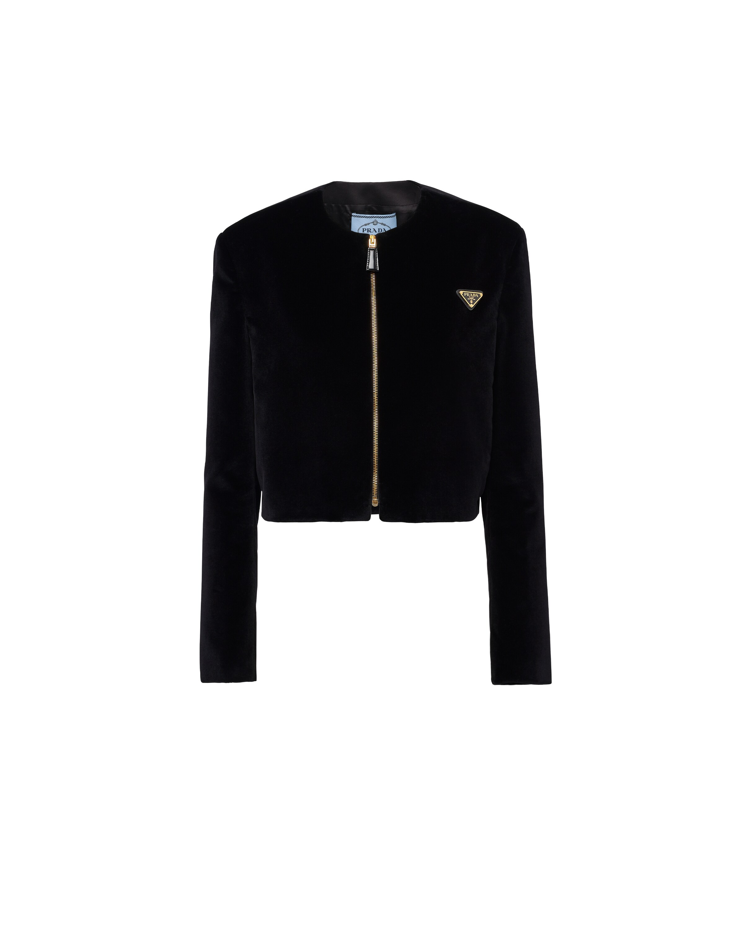 Prada Giacca In Velluto, Donna, Nero, Taglia 42