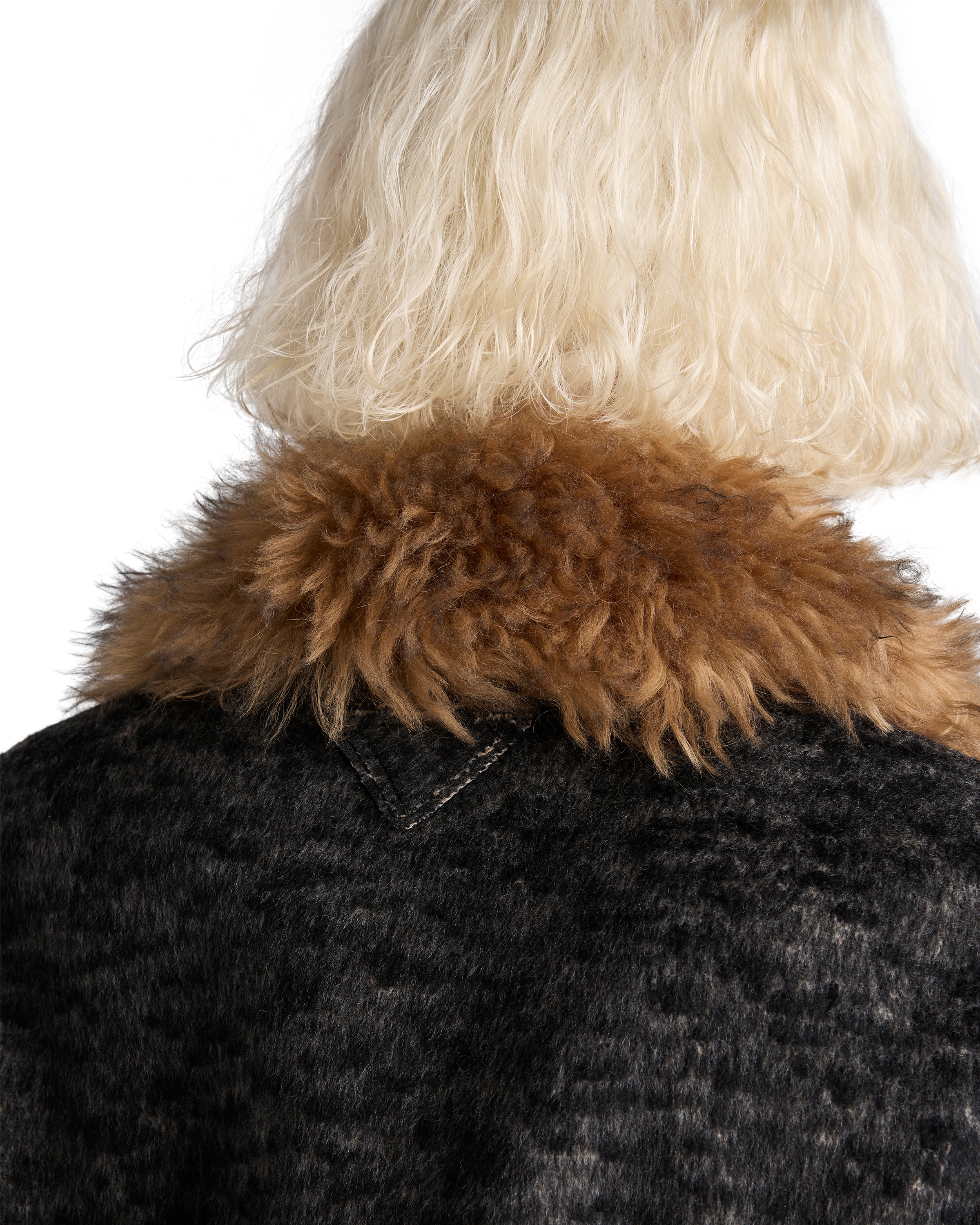 Prada Women's Single-breasted Double Tweed Jacket In Black