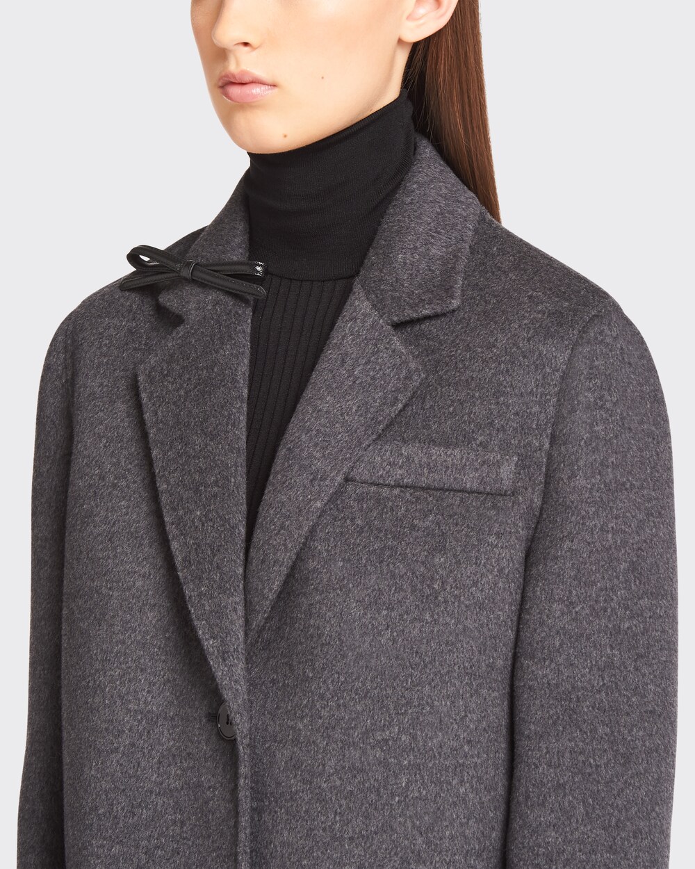 single breasted check coat