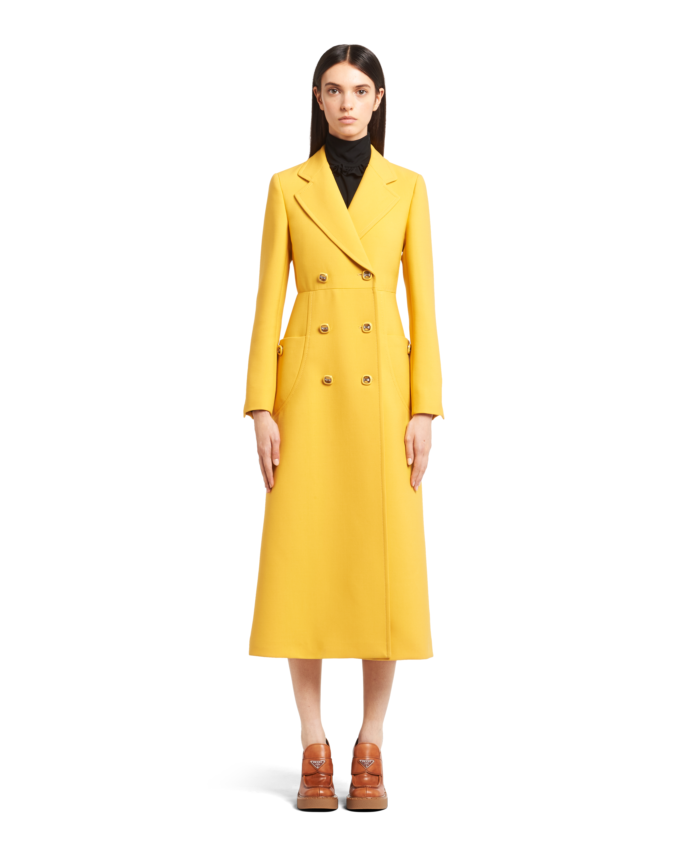 Yellow prada coat