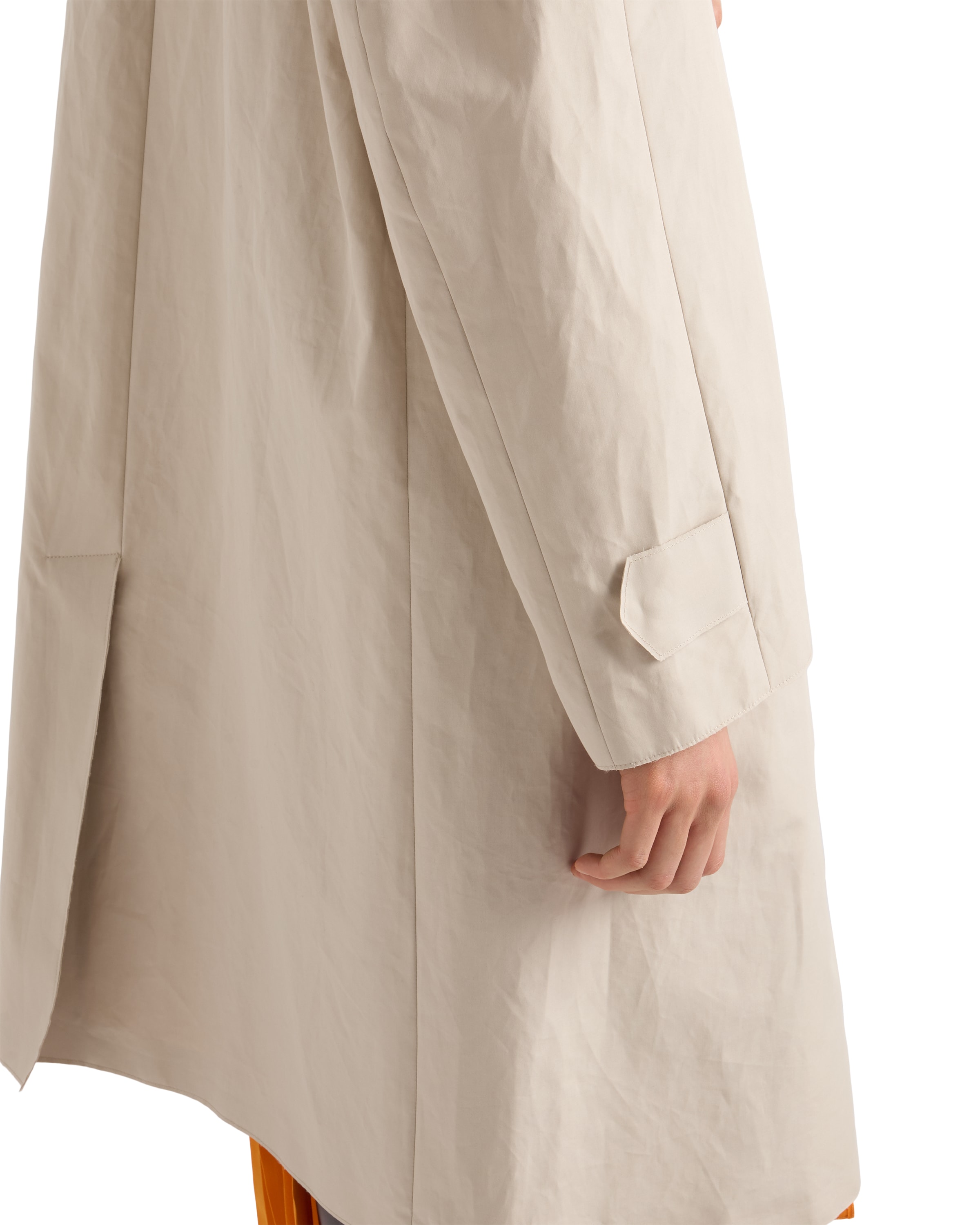 Prada Single-breasted Coat In Neutral