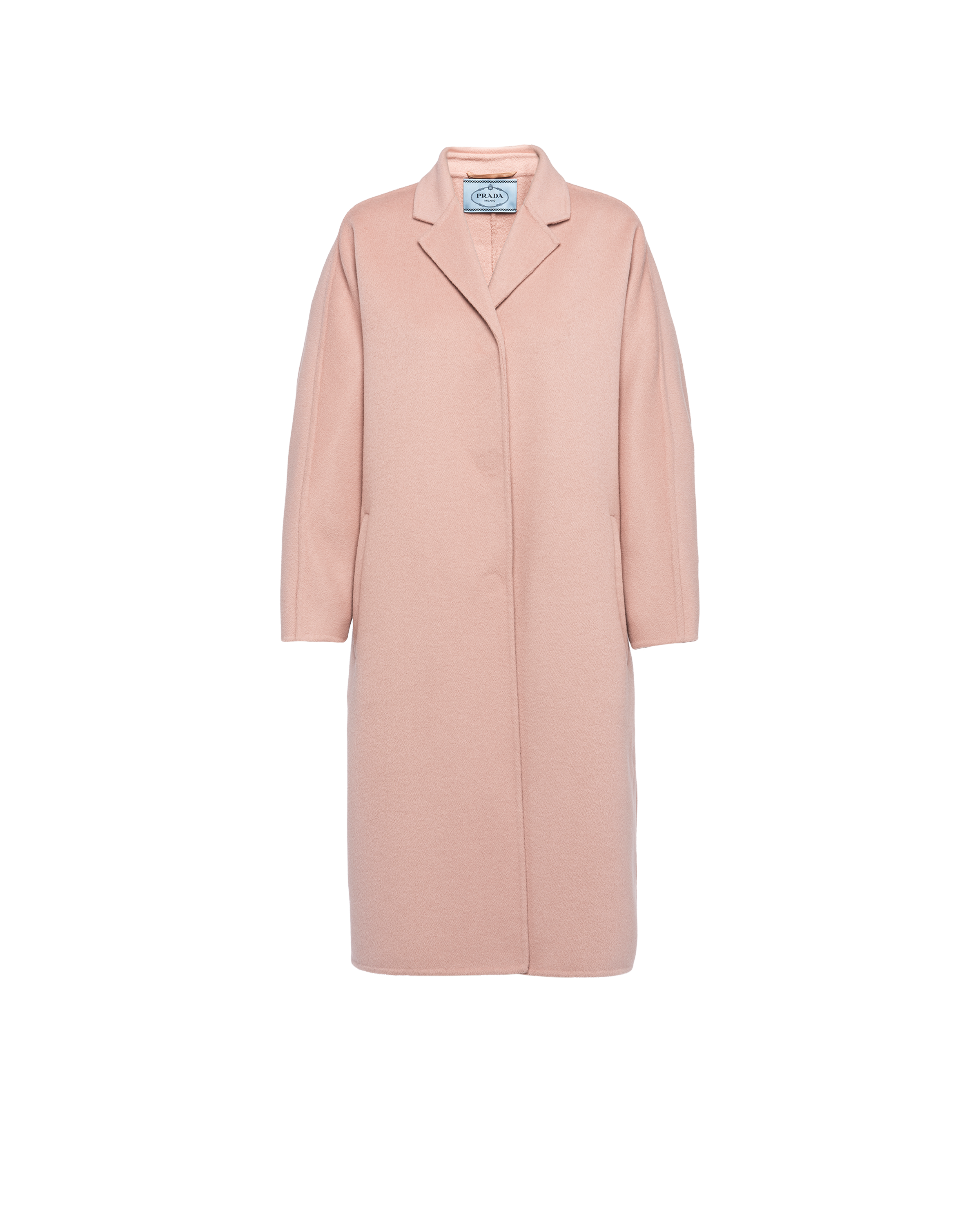 Single-breasted cashgora overcoat | Prada