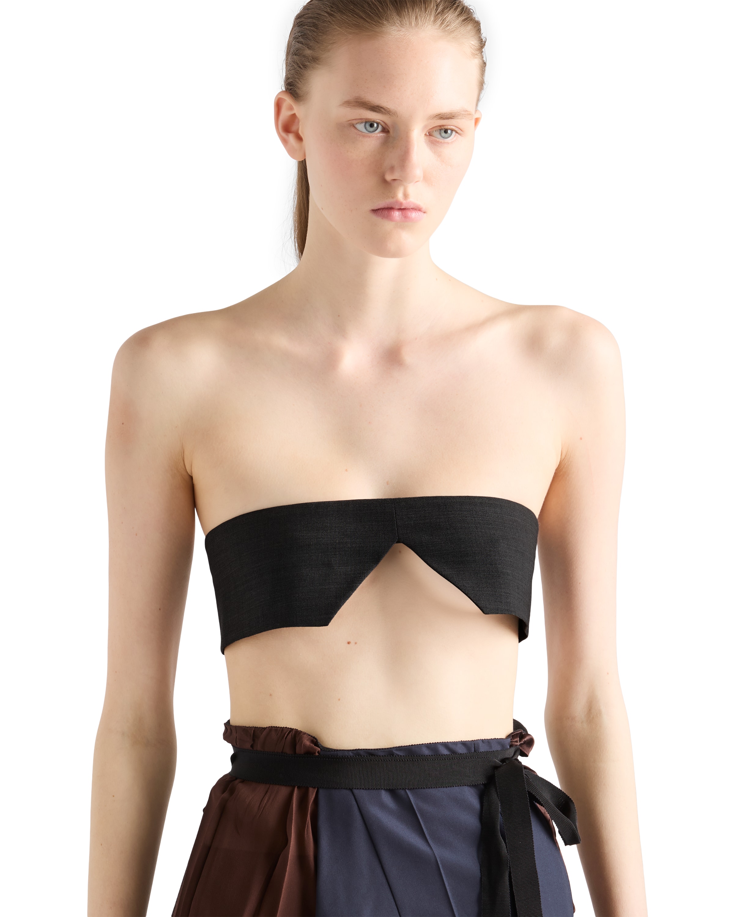 Prada Wool Top In Black