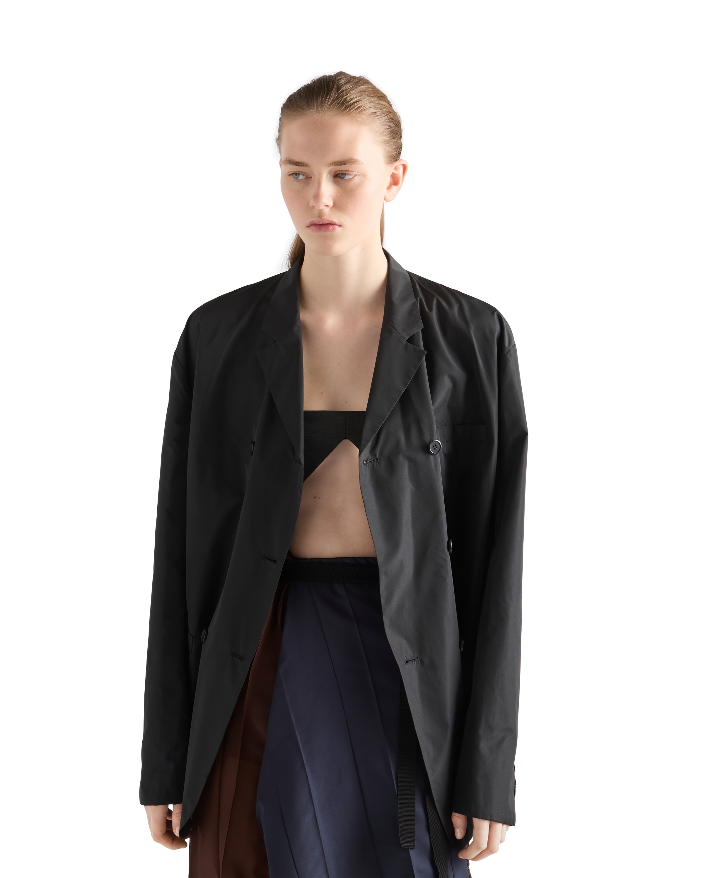 Prada Wool Top In Black