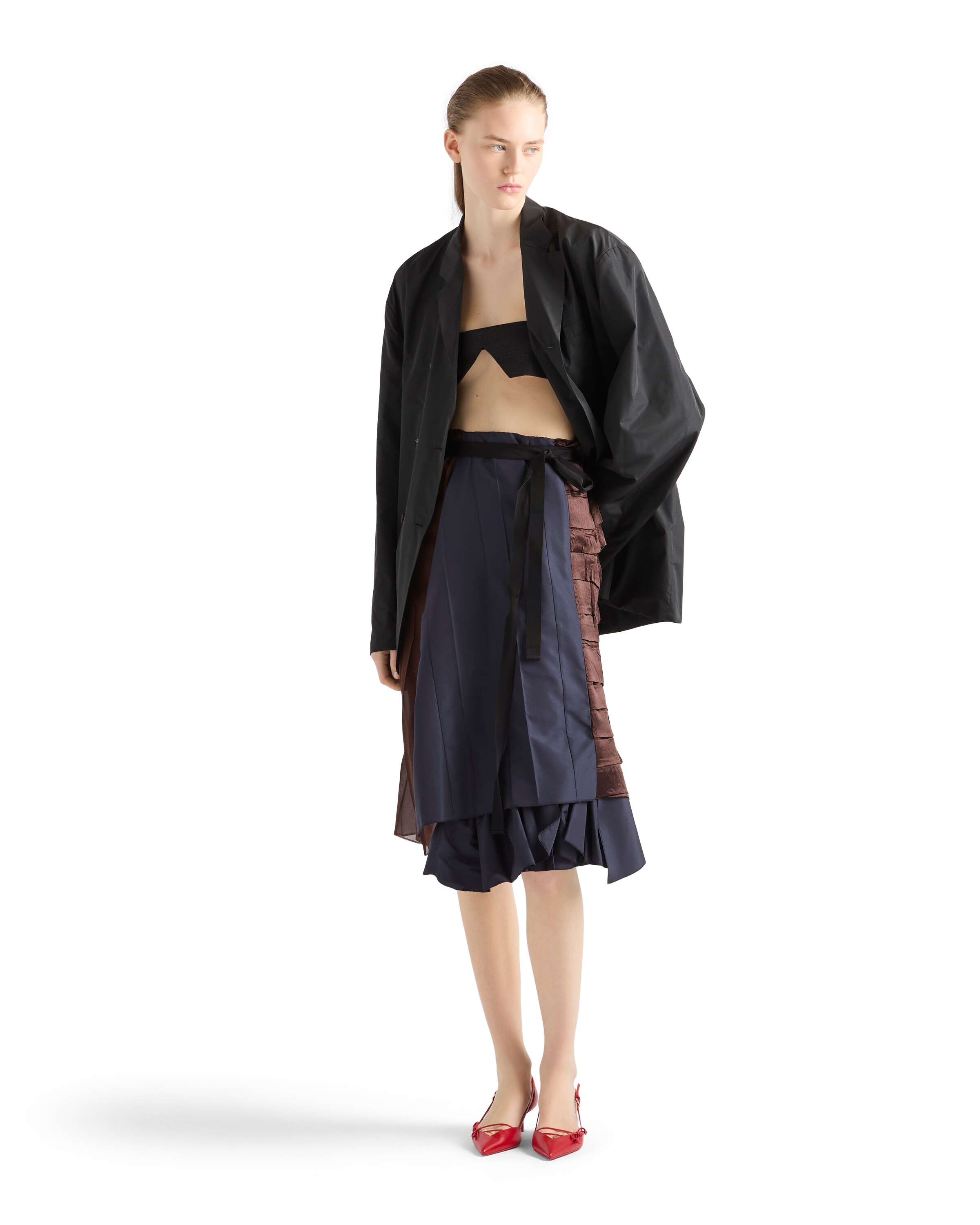 Prada Wool Top In Black