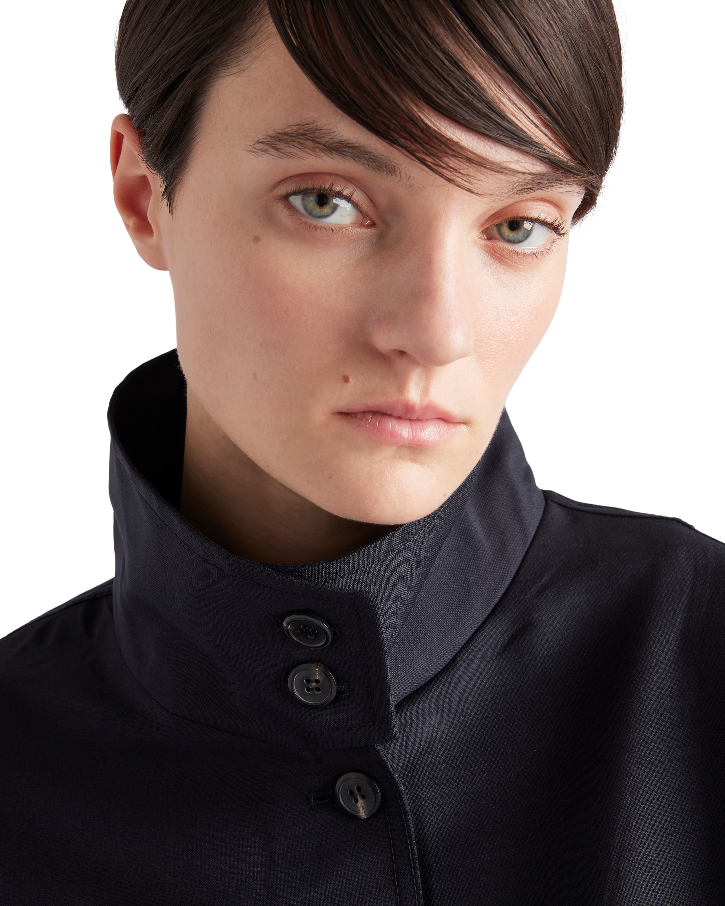 Prada Mohair Wool Jacket In Blue