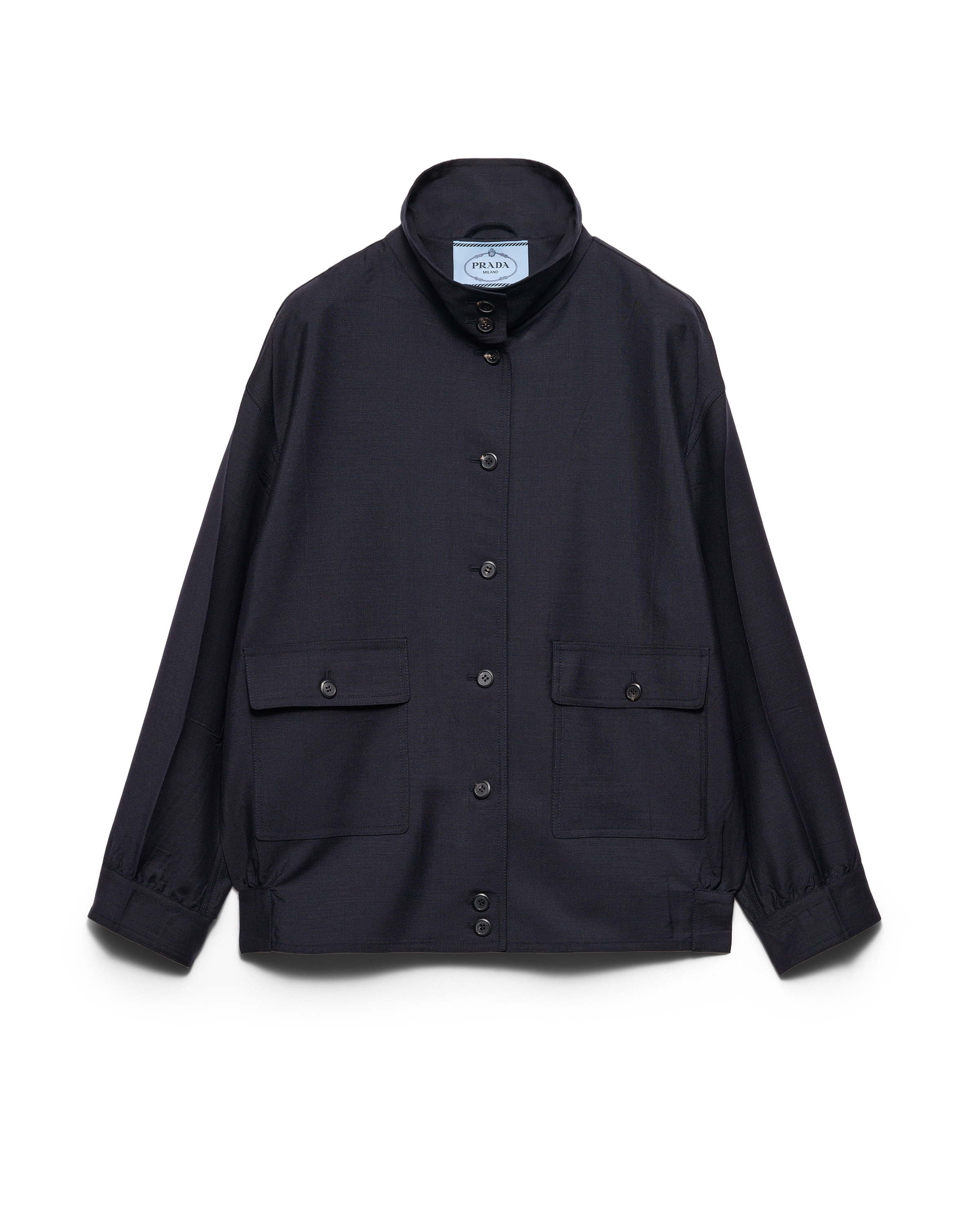 Prada Mohair Wool Jacket In Blue