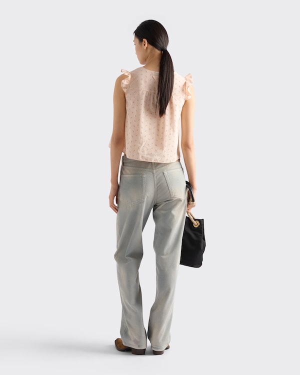 Eyelet lace top - Peach Eyelet lace top - Peach