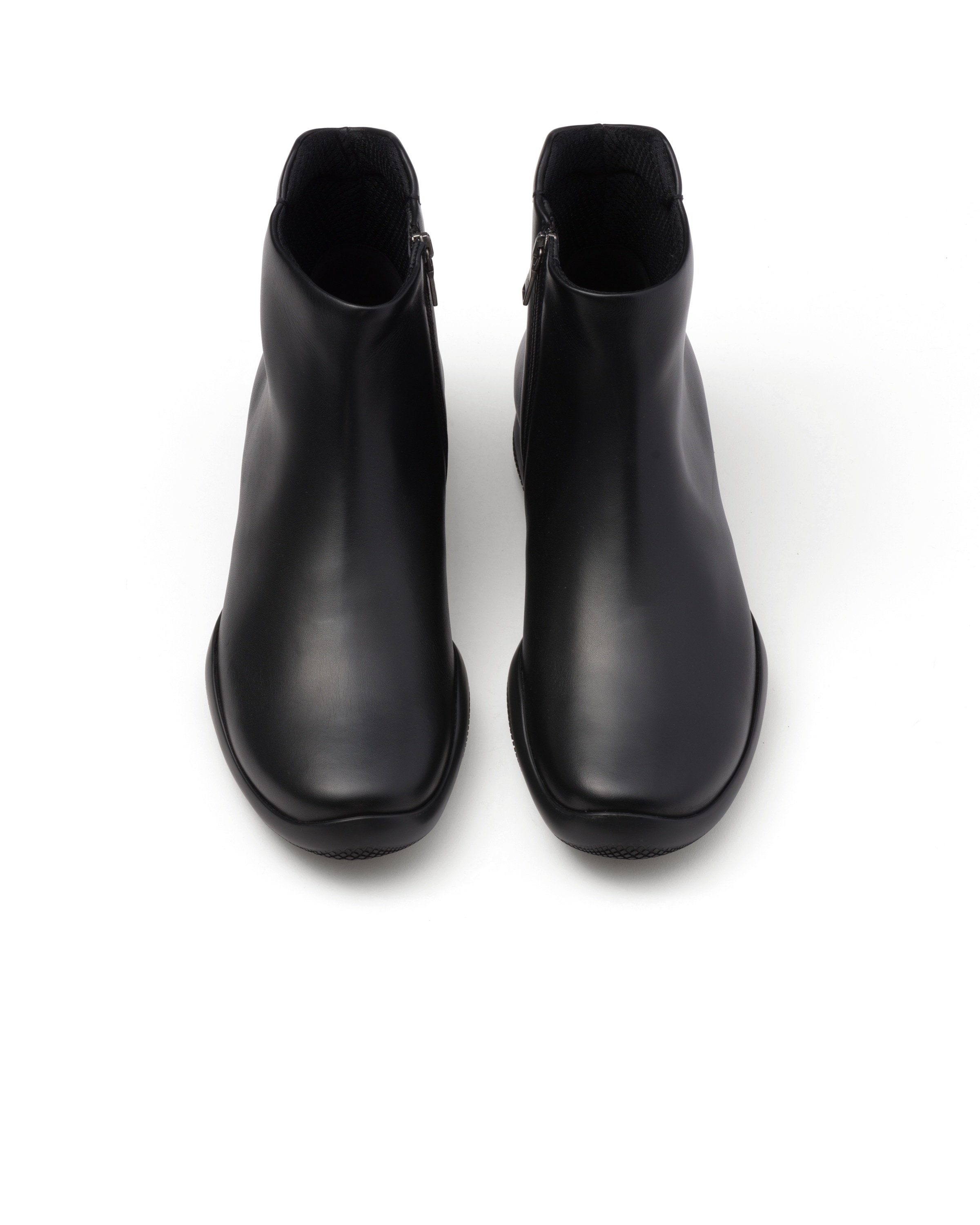 Prada Mens Black Toblach High Top Leather Ankle Boots Eur 43 / 9 Uk In Black