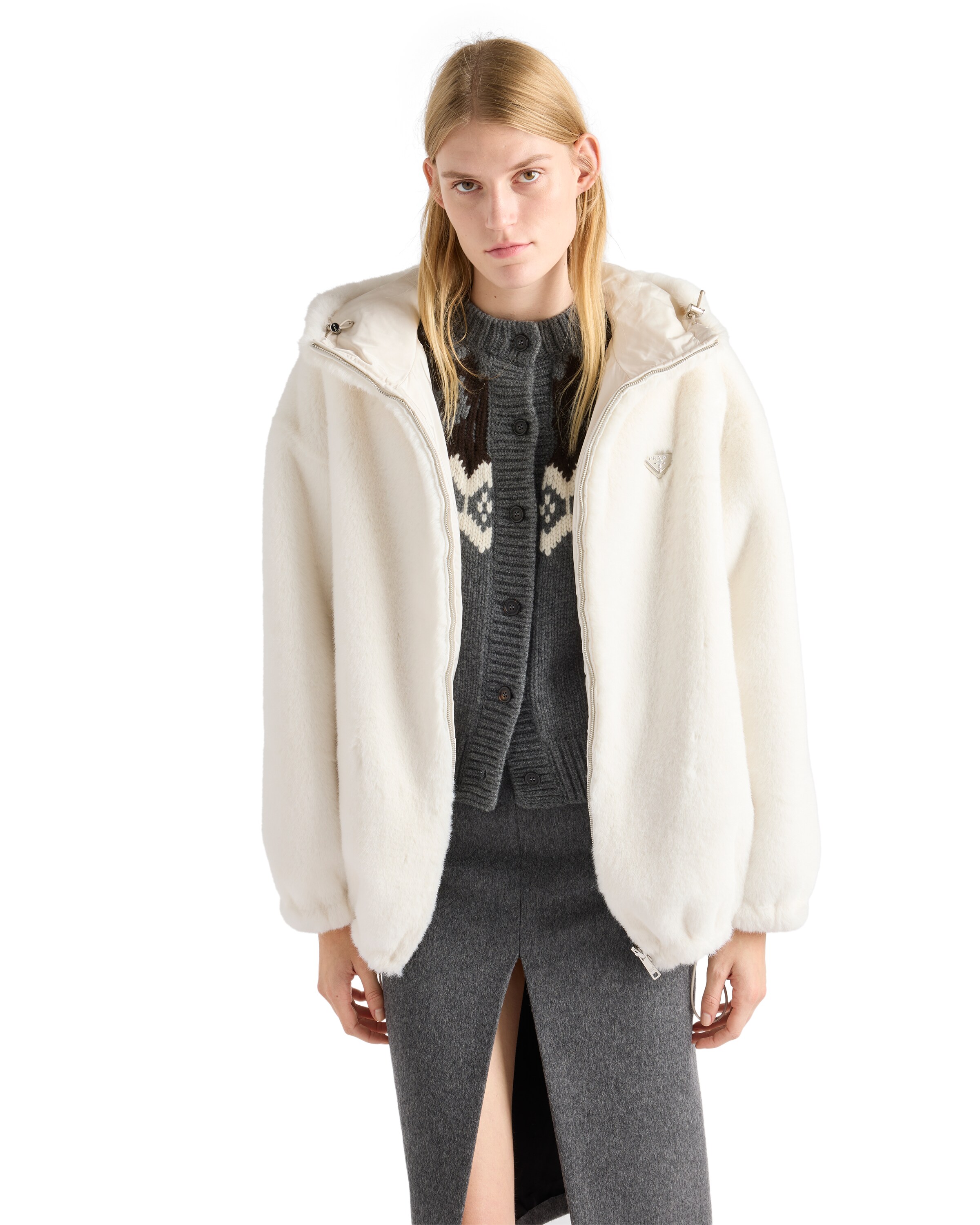 Prada Reversible Aspen Jacket In Neutral | ModeSens