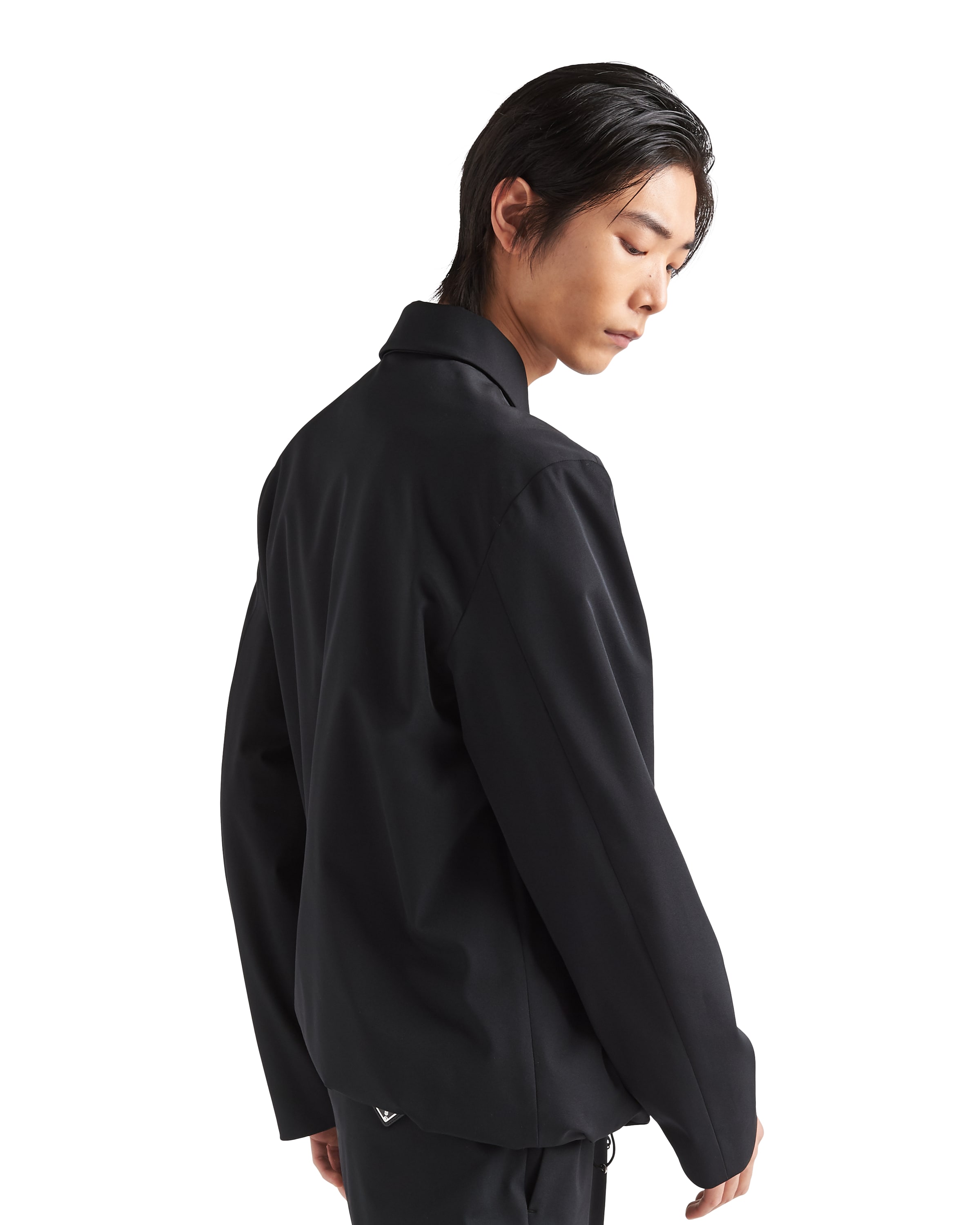 Prada Black Recycled Polyester Blend Shirt In Black