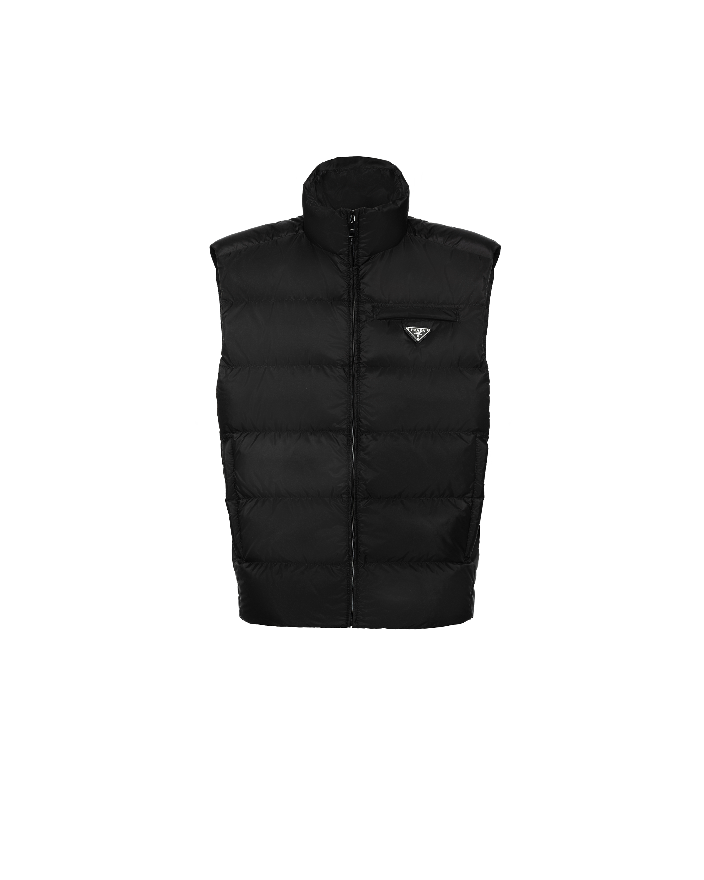 Shop Prada Padded Re-nylon Vest In Black