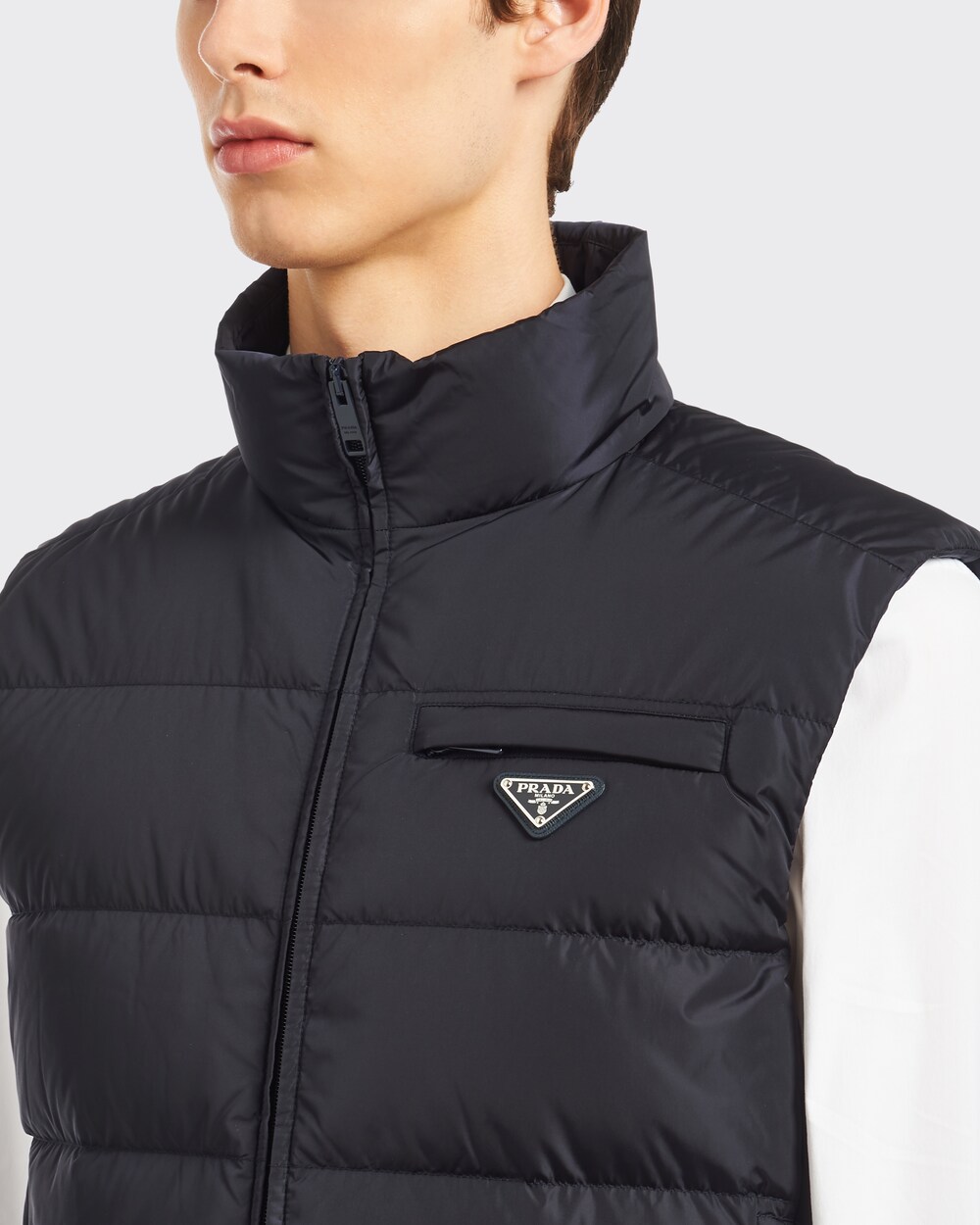 Navy Padded nylon vest | Prada