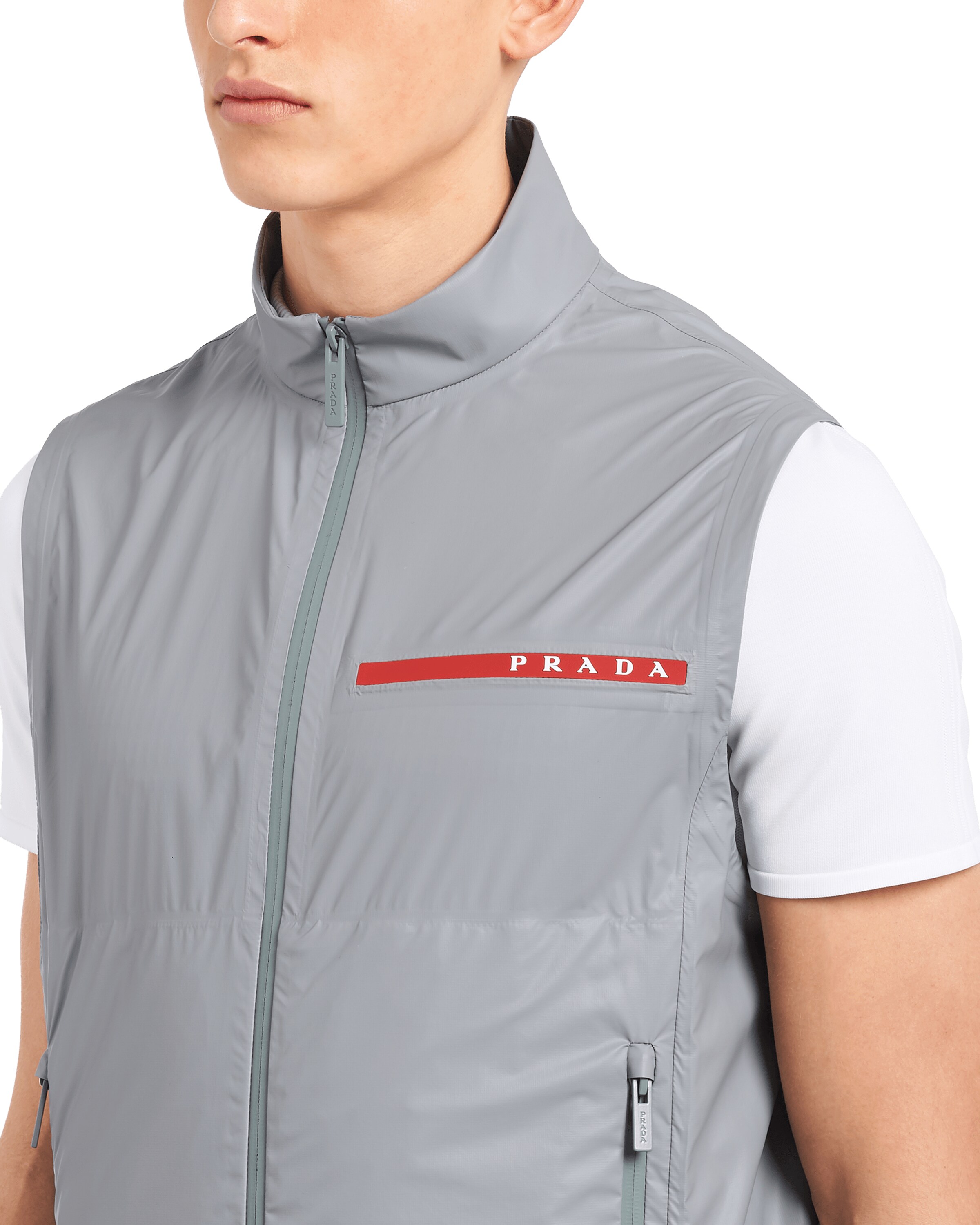 Aluminum Light Nylon vest Prada