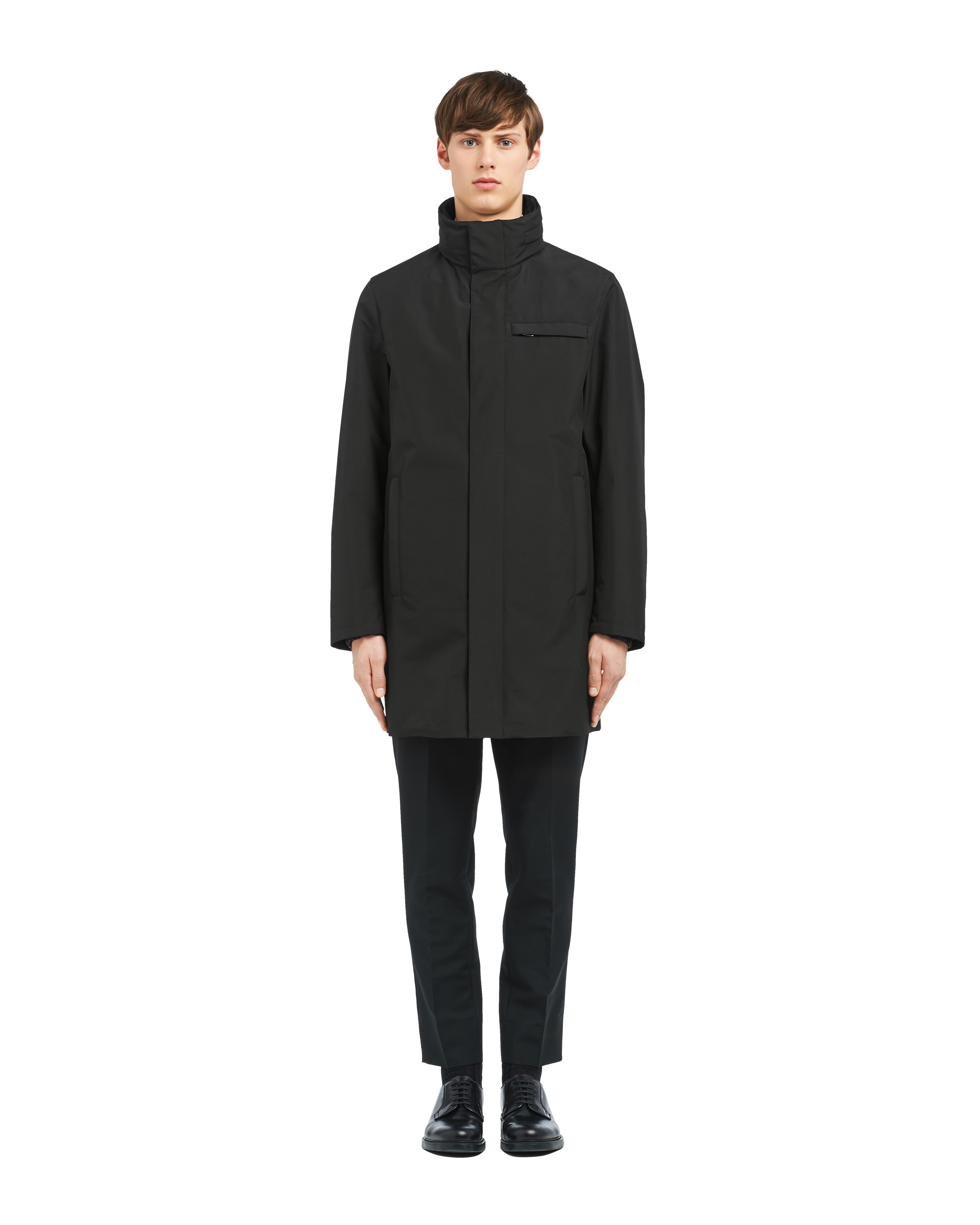 Black Technical fabric raincoat | Prada