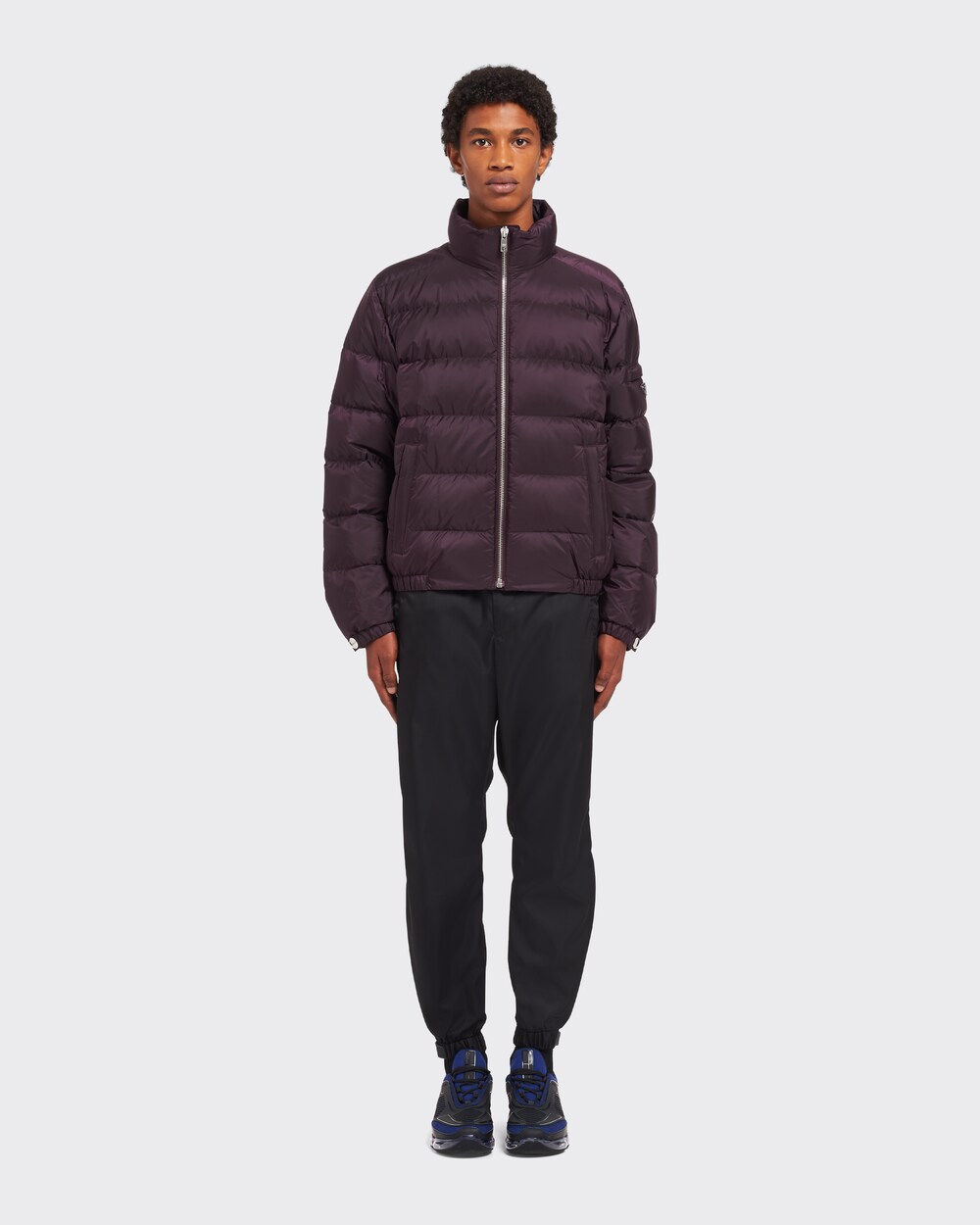 Plum Re-Nylon short puffer jacket | Prada