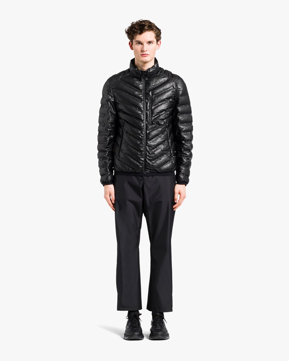 prada leather puffer jacket