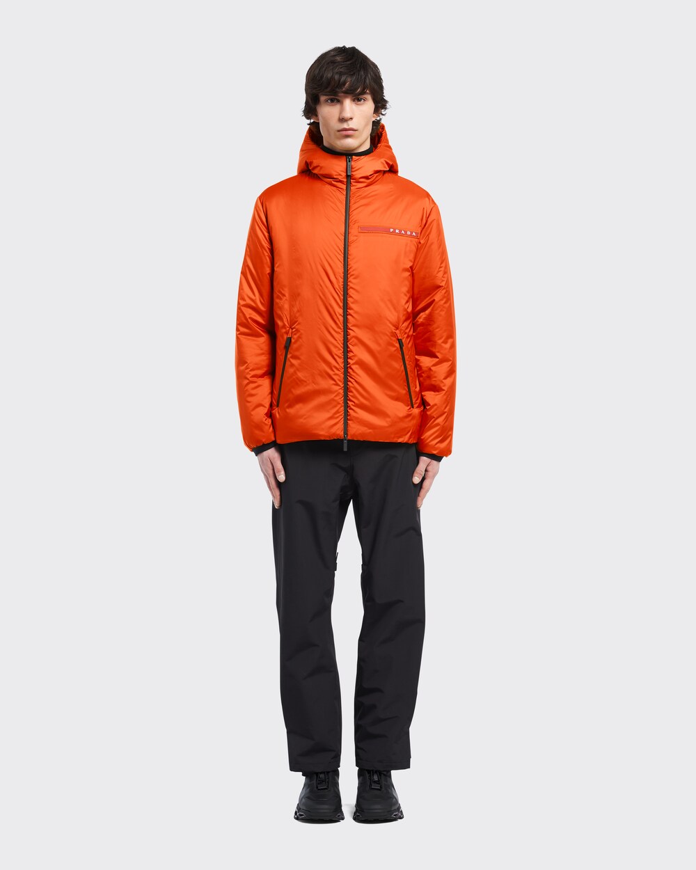 Orange Light Polyester padded jacket 