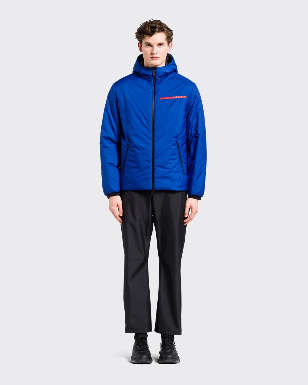 Dark Blue Light Polyester padded jacket 