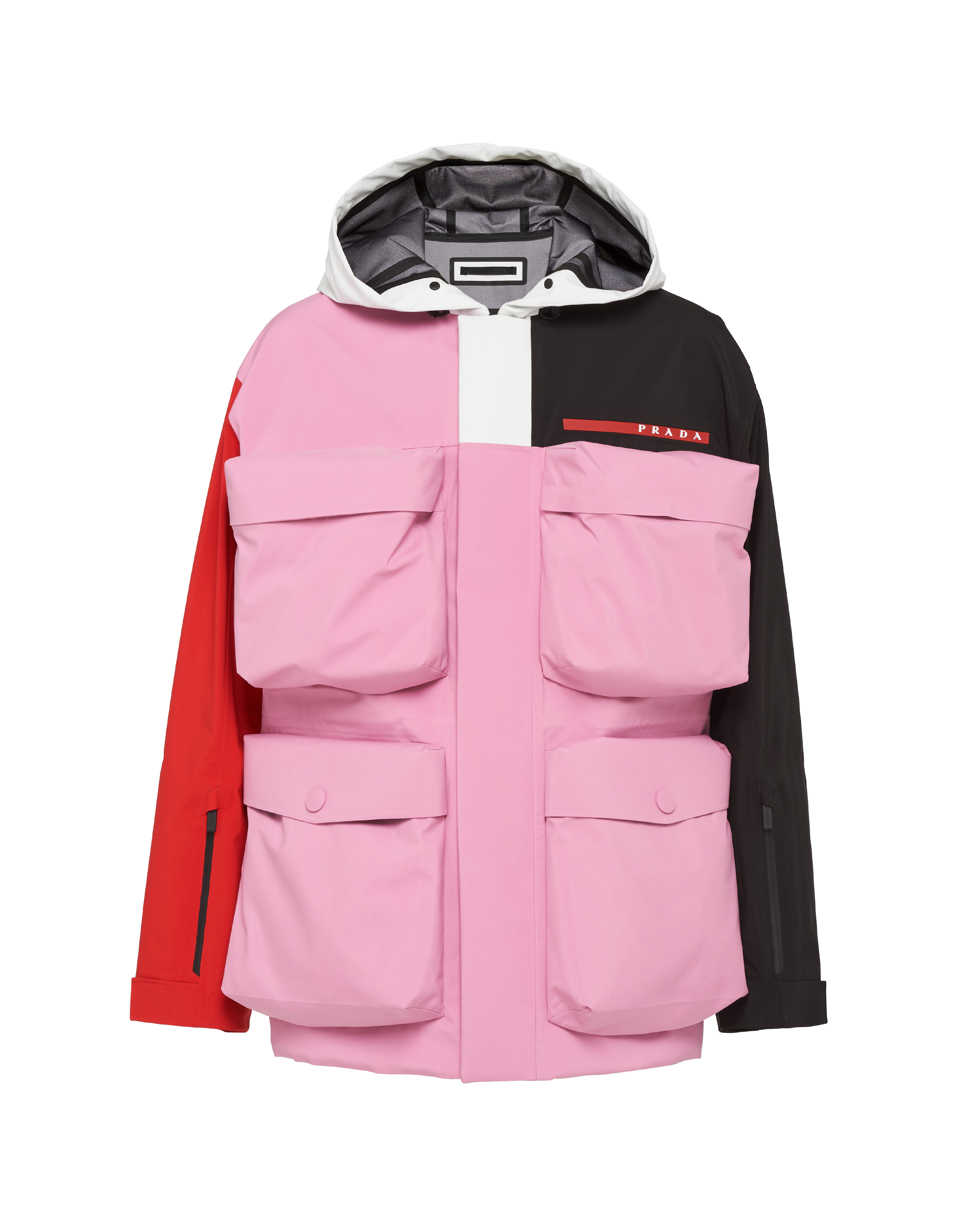 Wisteria/red Technical fabric cargo jacket | Prada