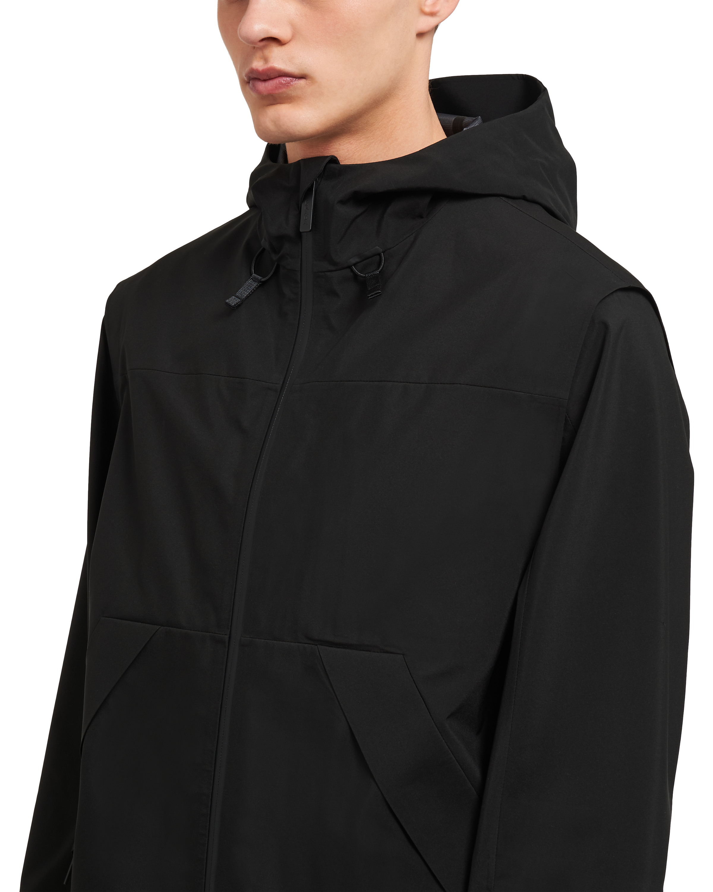 Prada Jaqueta corta\u002Dvento em tecido técnico 5