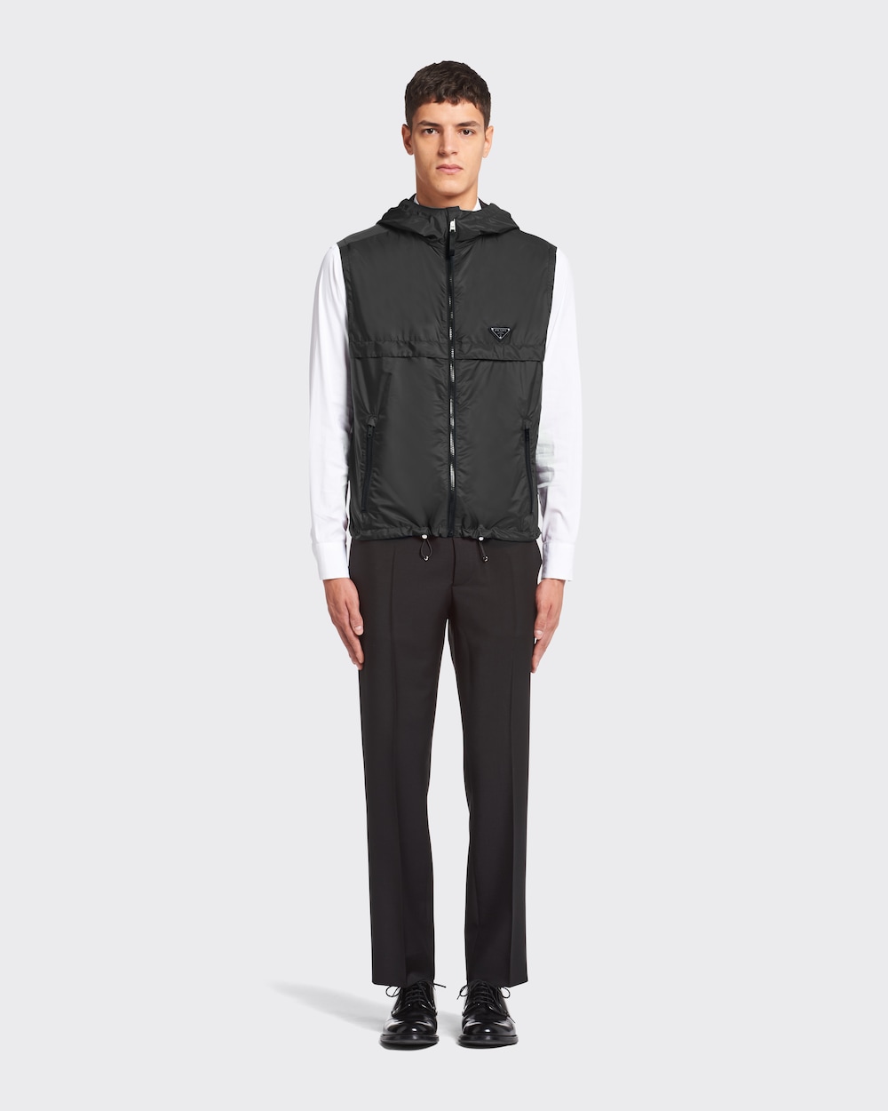 Black/iron Gray Re-Nylon vest | Prada