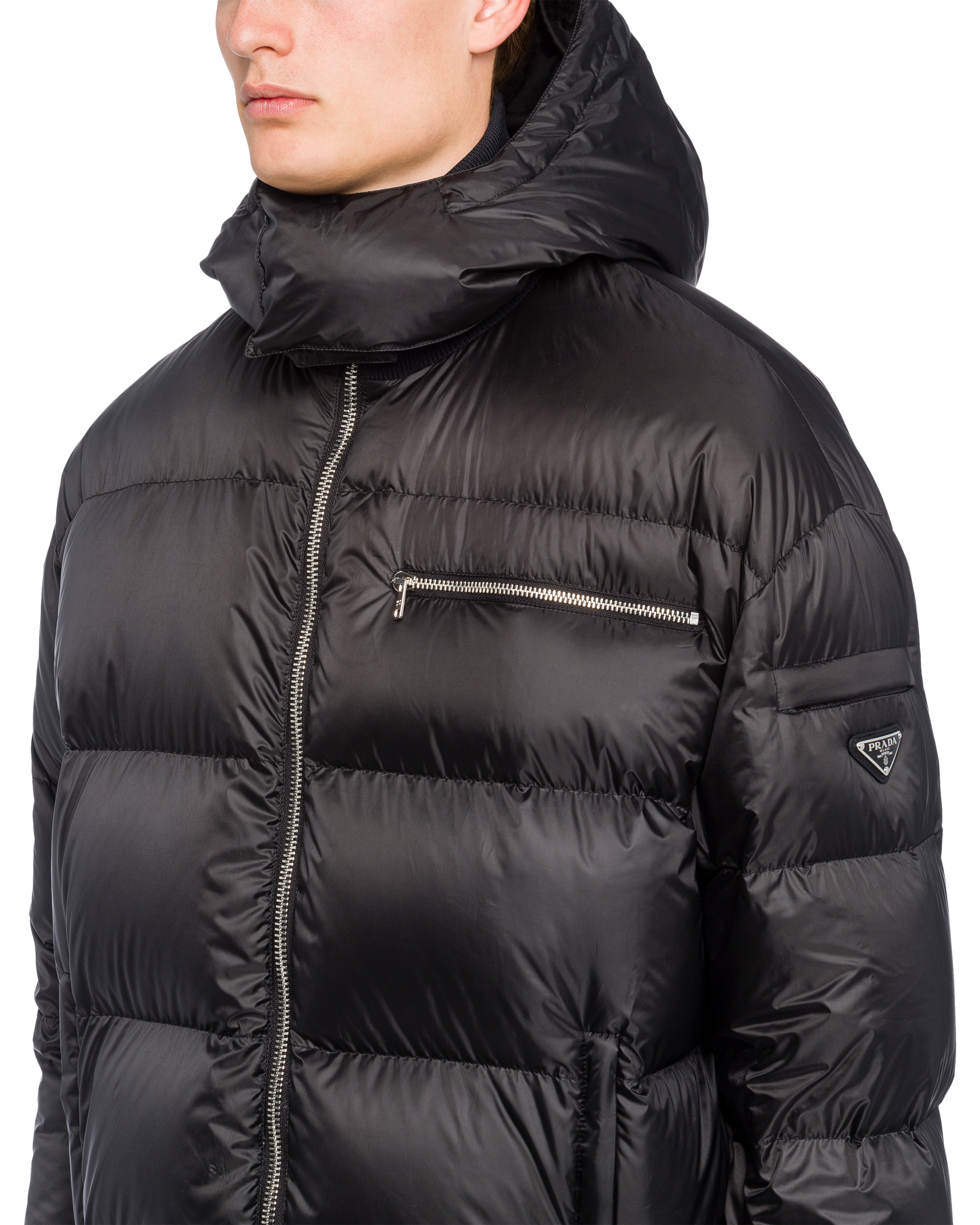 technical fabric puffer jacket | Prada
