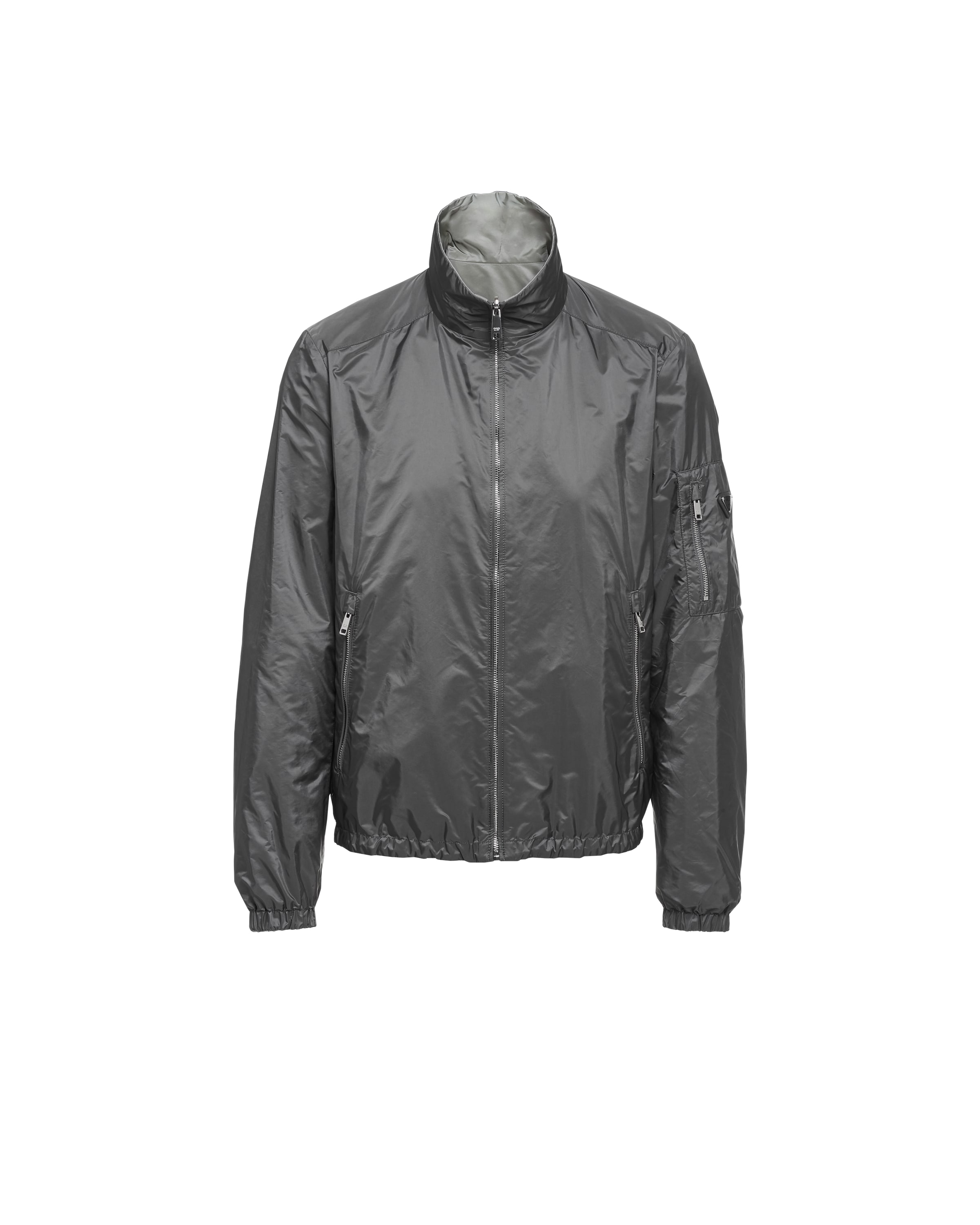 Iron Gray/silver ReNylon blouson jacket Prada