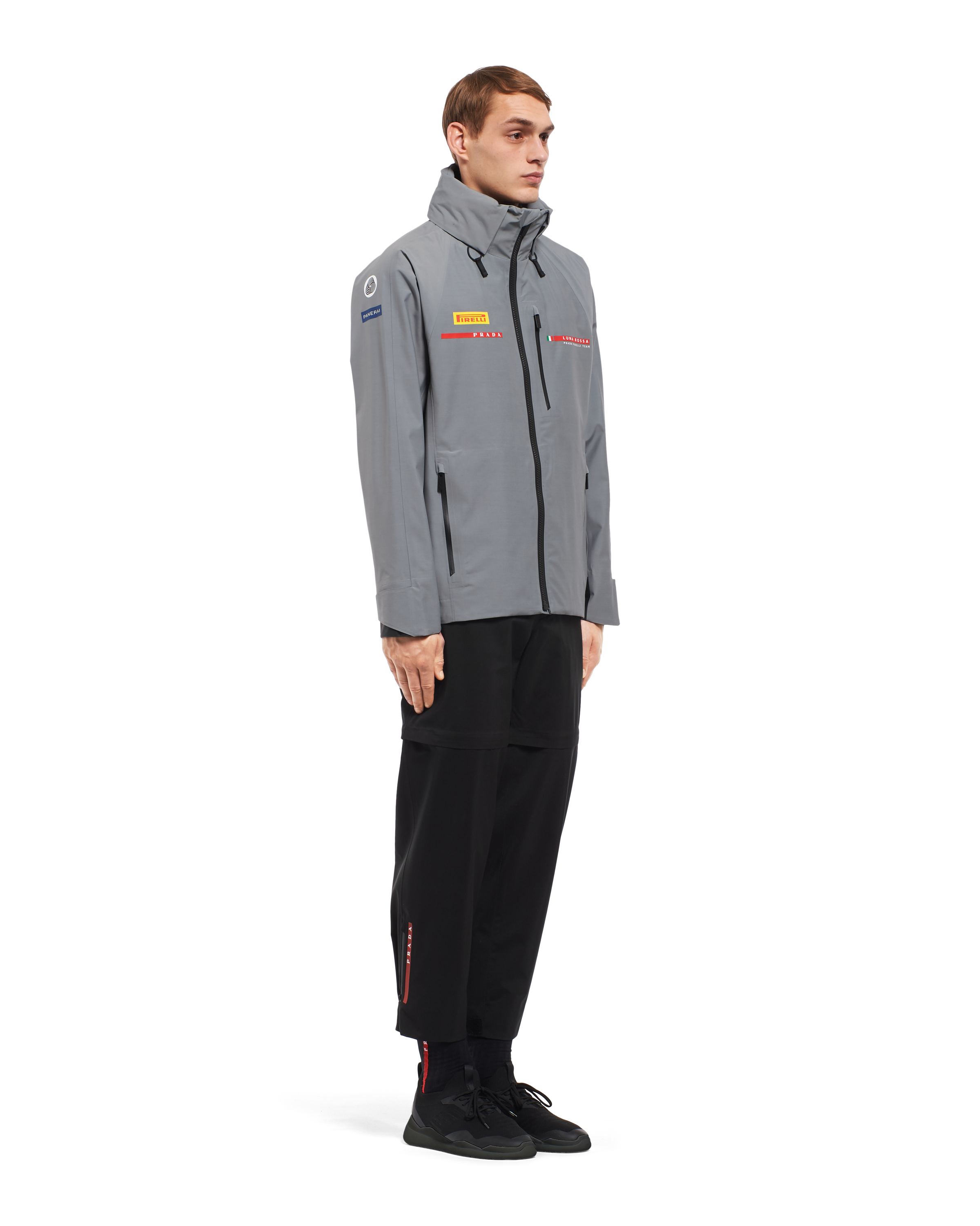 prada jacket grey