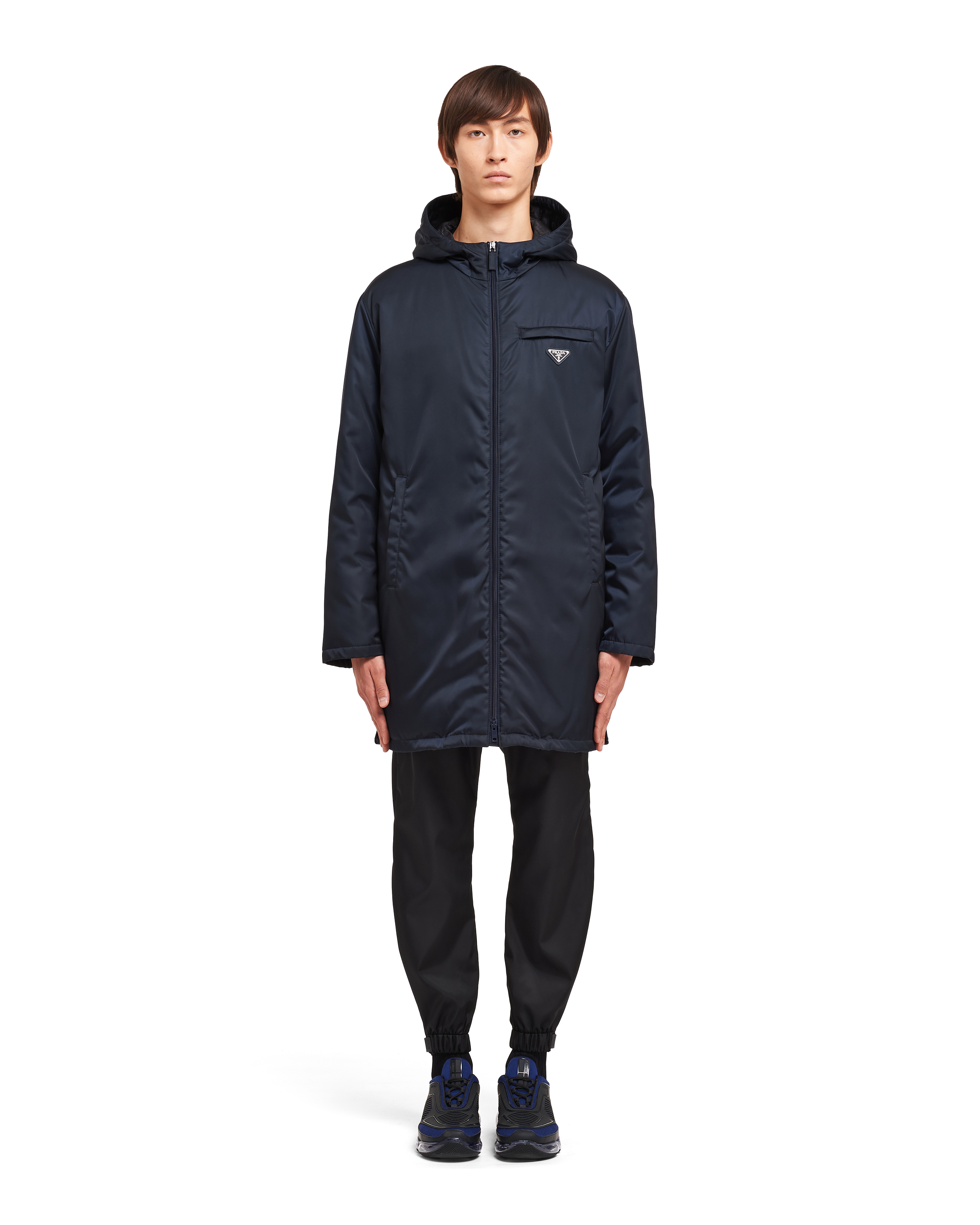 Re Nylon gabardine puffer coat