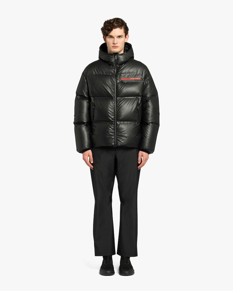 light puffer jacket with hood