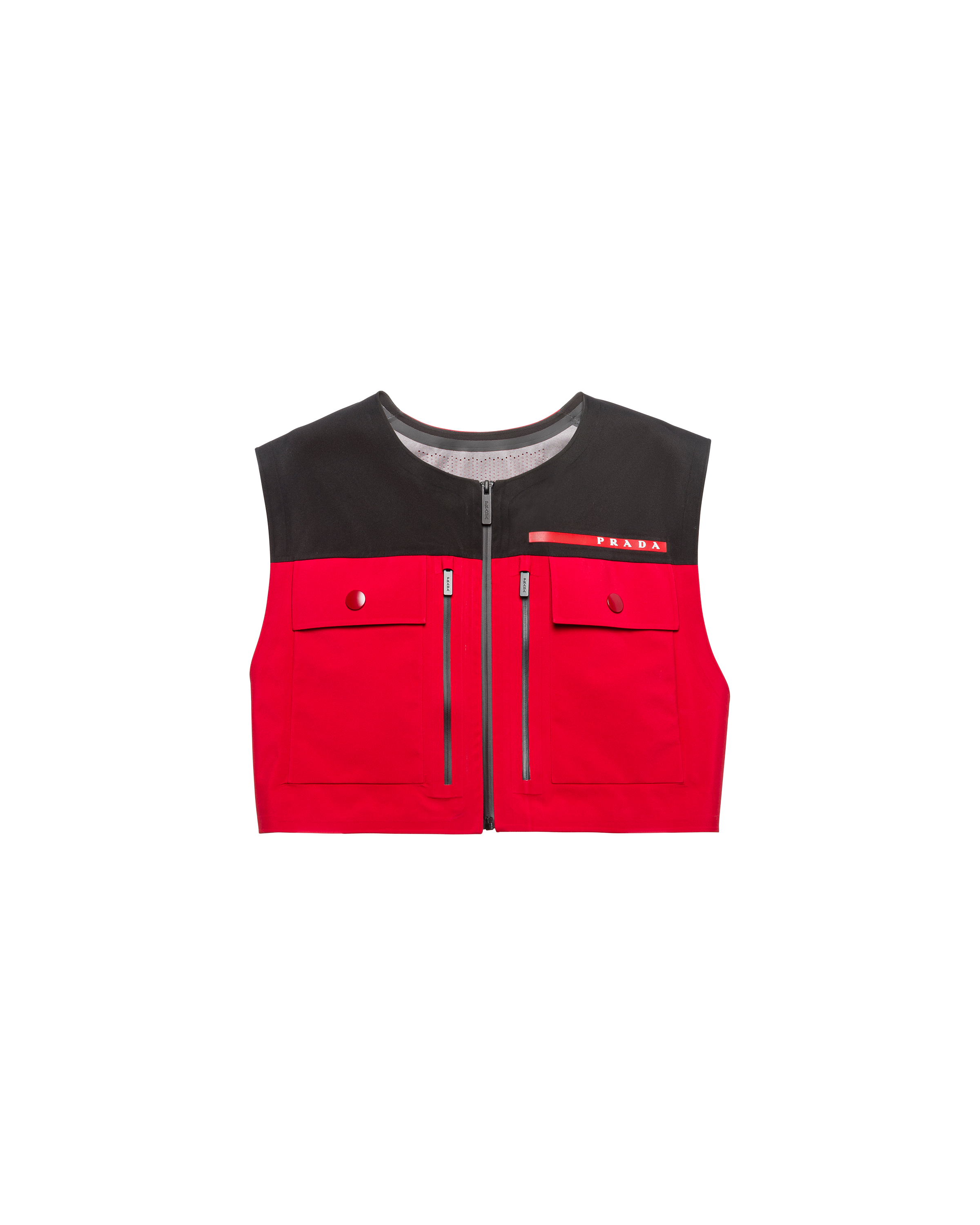 Red/black Extreme-Tex waterproof vest | Prada