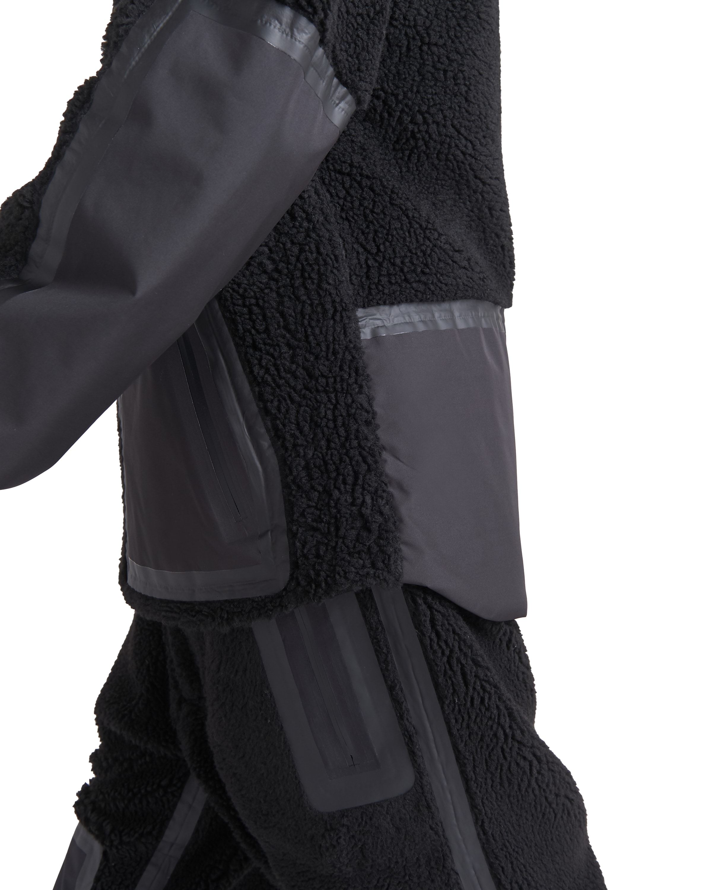 Prada Technische Jacke Aus Recycling-fleece In Black