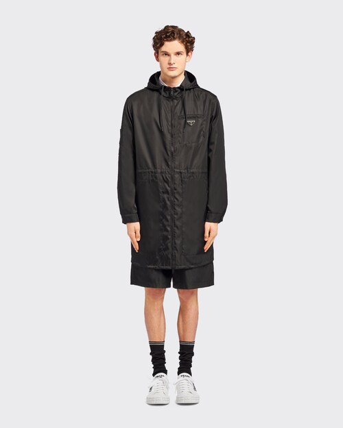Prada Re-nylon Raincoat, Men, Black, Size 52