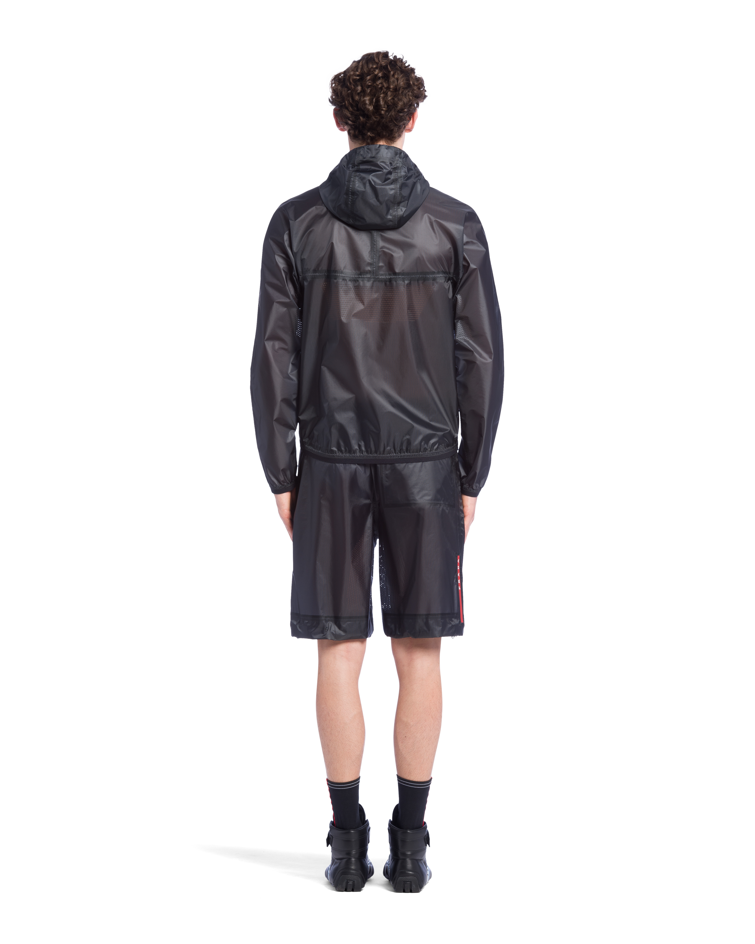PRADA SS17 Heat Map Ripstop Jacket アーカイブ Black Ripstop Hooded