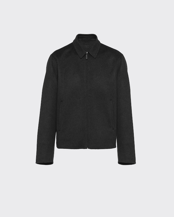 【プラダ・PRADA】Panama cotton blouson jacket Ebony Cotton blend blouson jacket | PRADA