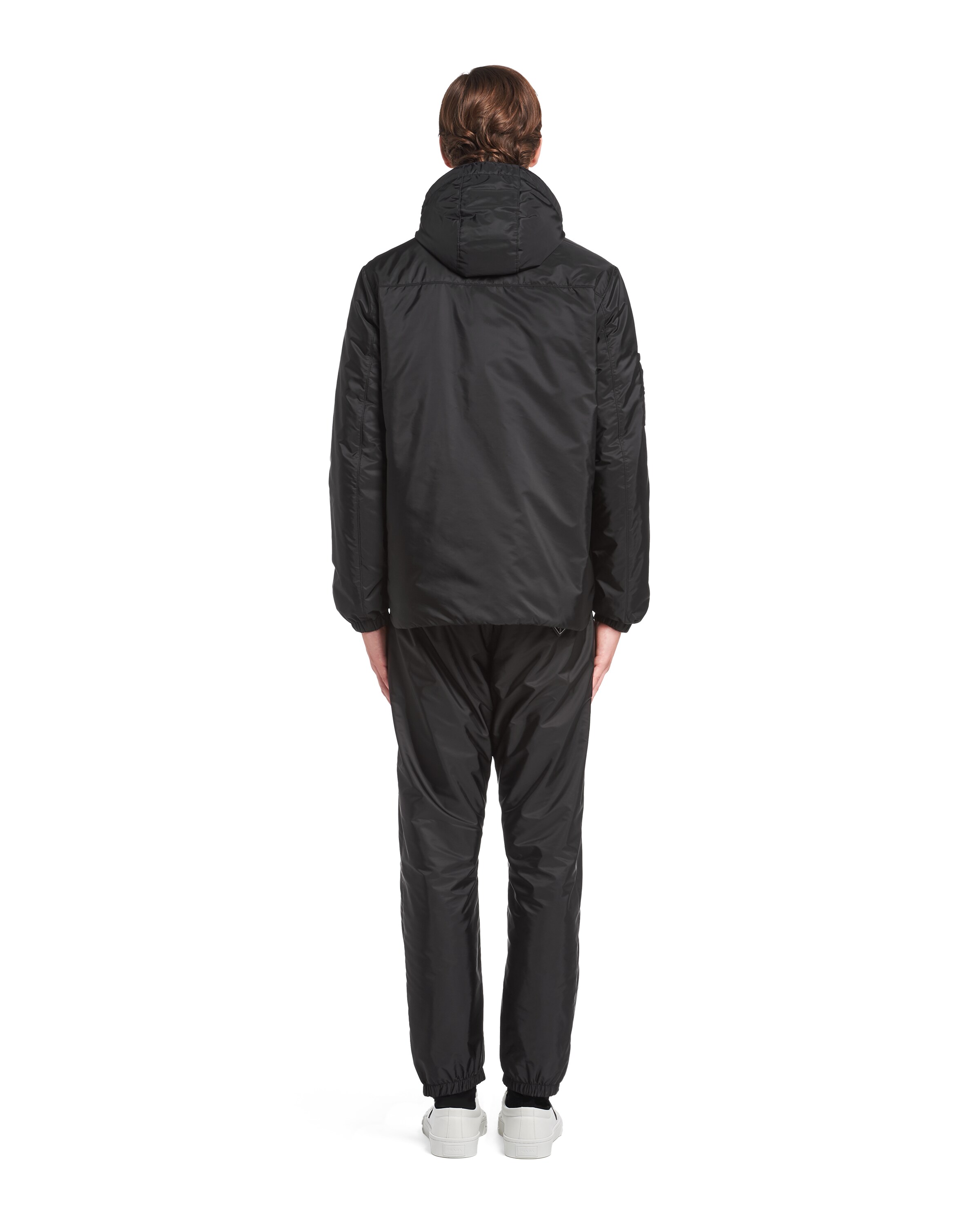 Black ReNylon medium puffer jacket Prada