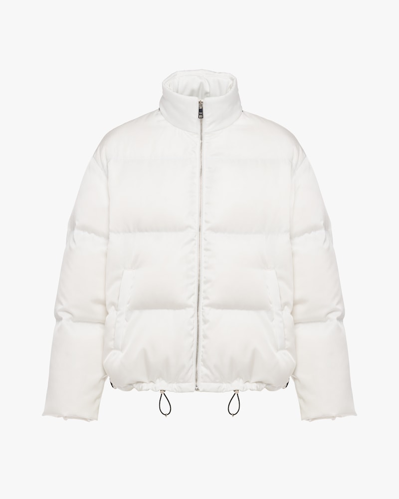 cropped white puffer jacket