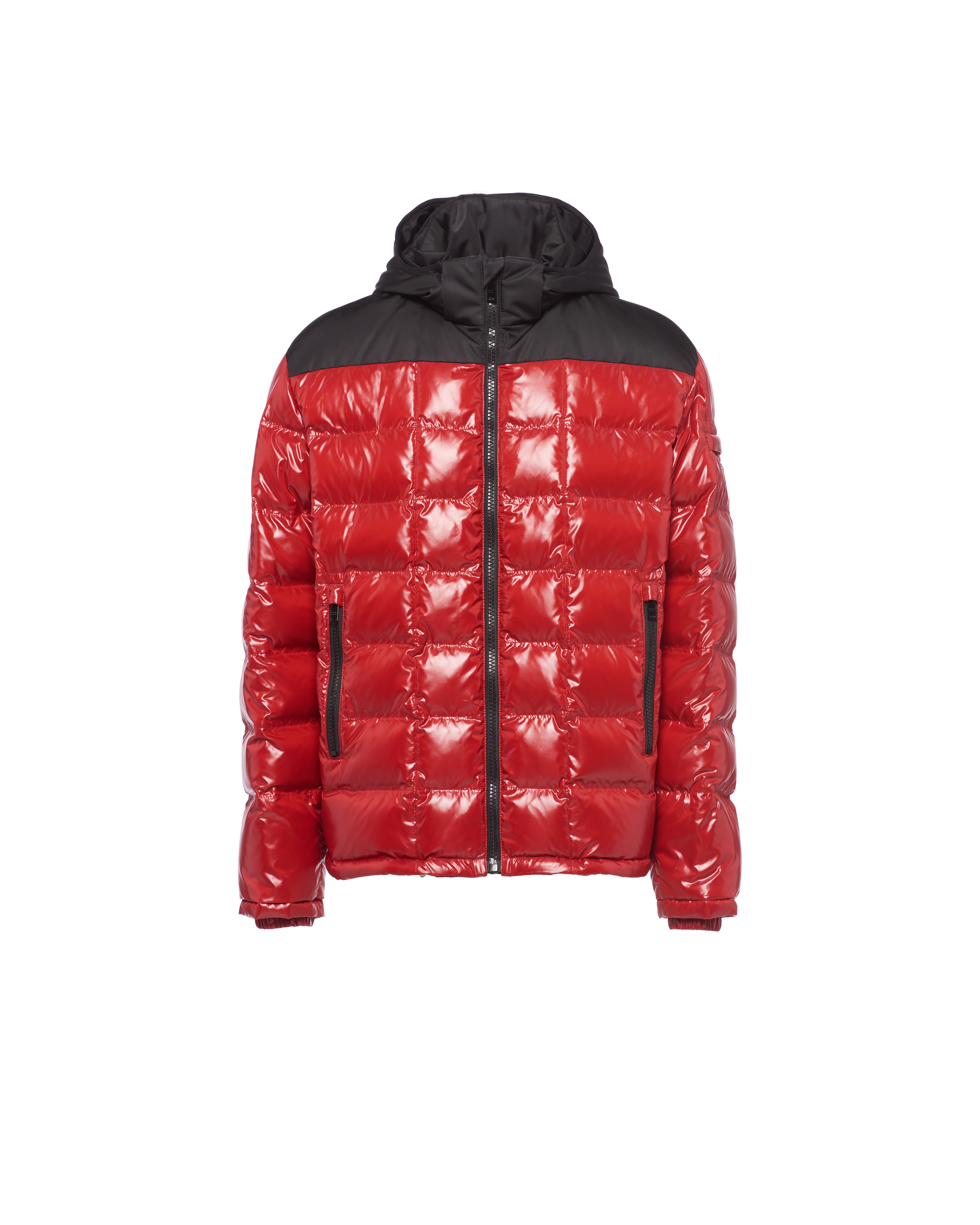 prada hooded down jacket
