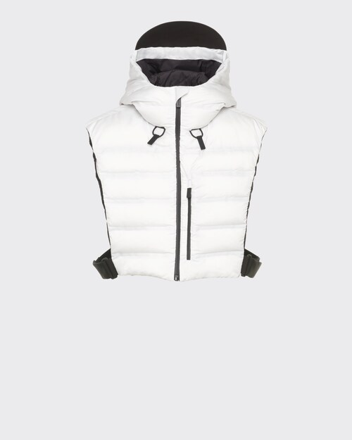 Chalk White Sleeveless down jacket in 
