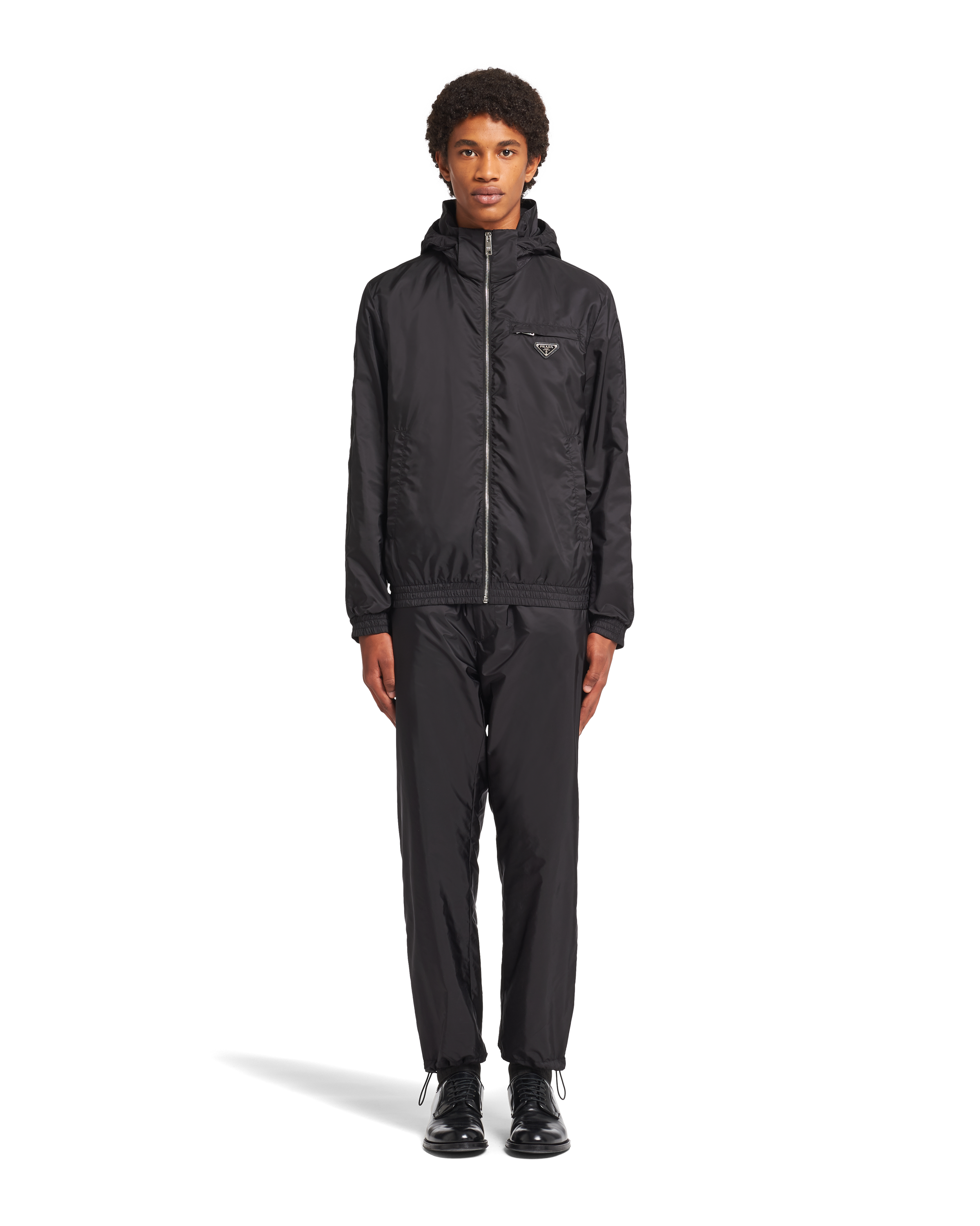 Prada nylon online hooded jacket