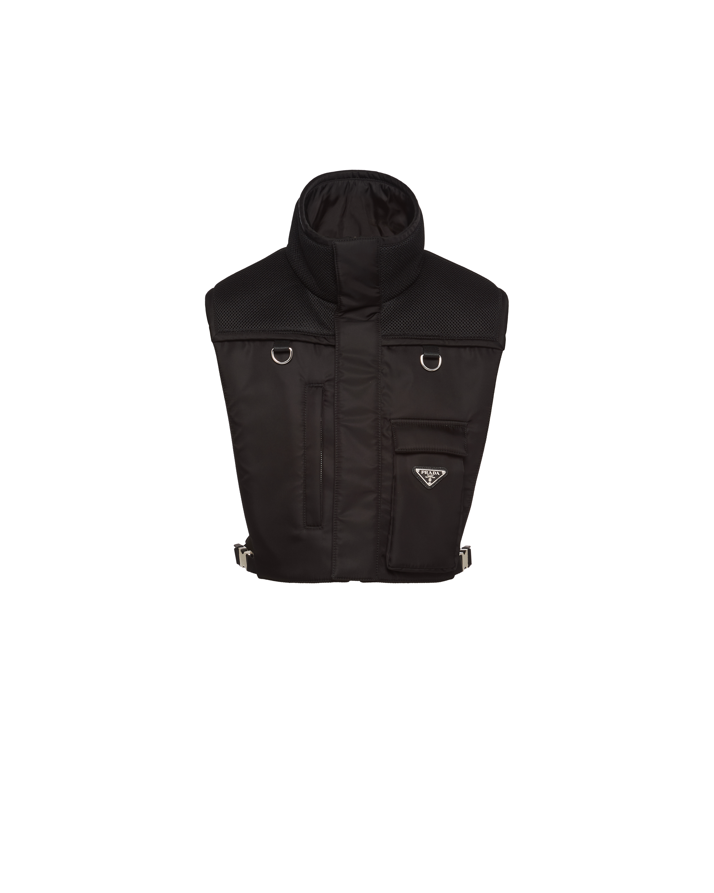 Prada Re-nylon Vest In Black