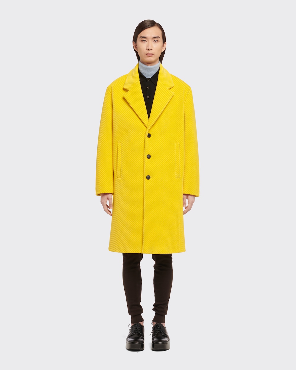 Cappotto in velluto a coste Giallo | Prada