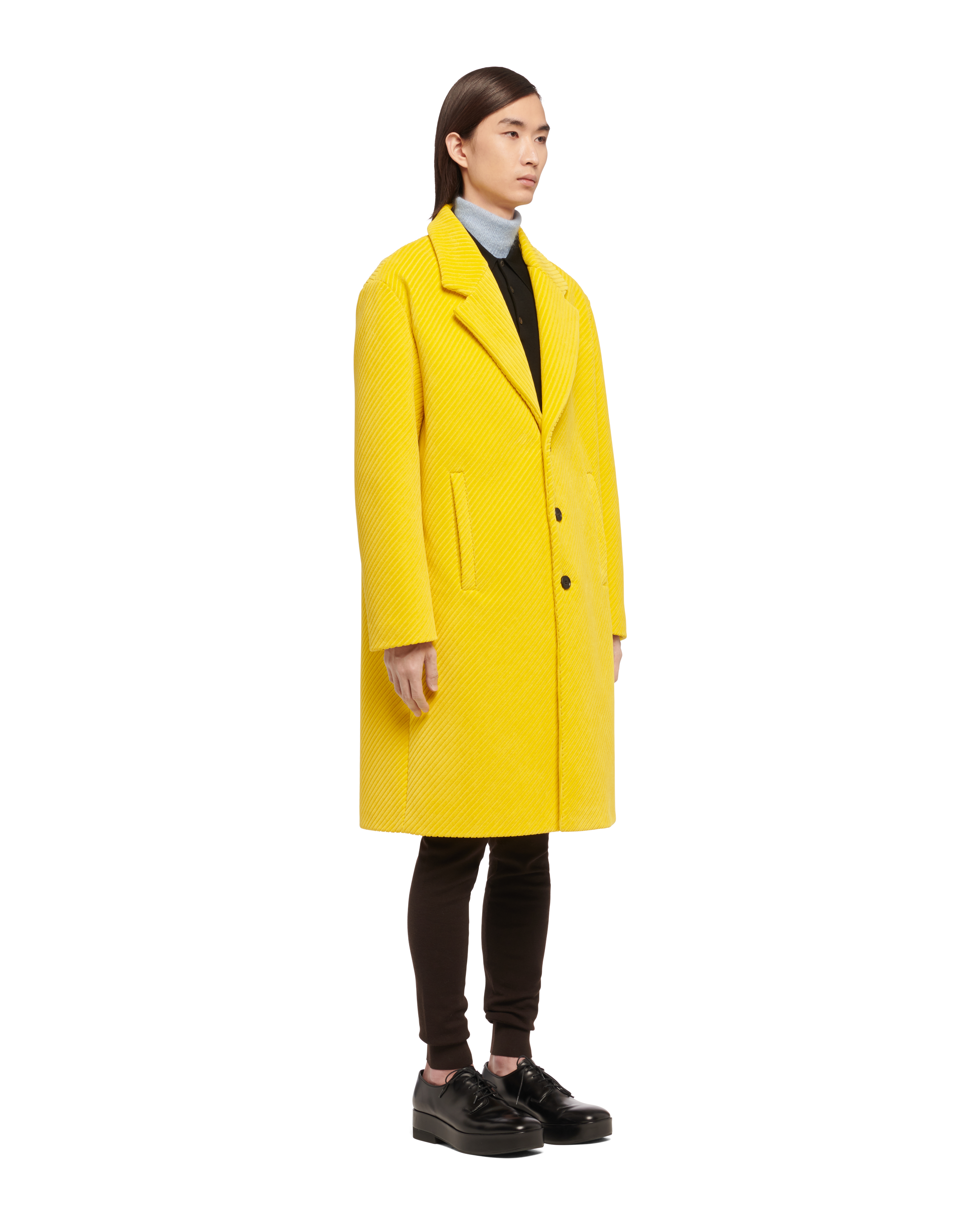 Yellow Corduroy coat | Prada