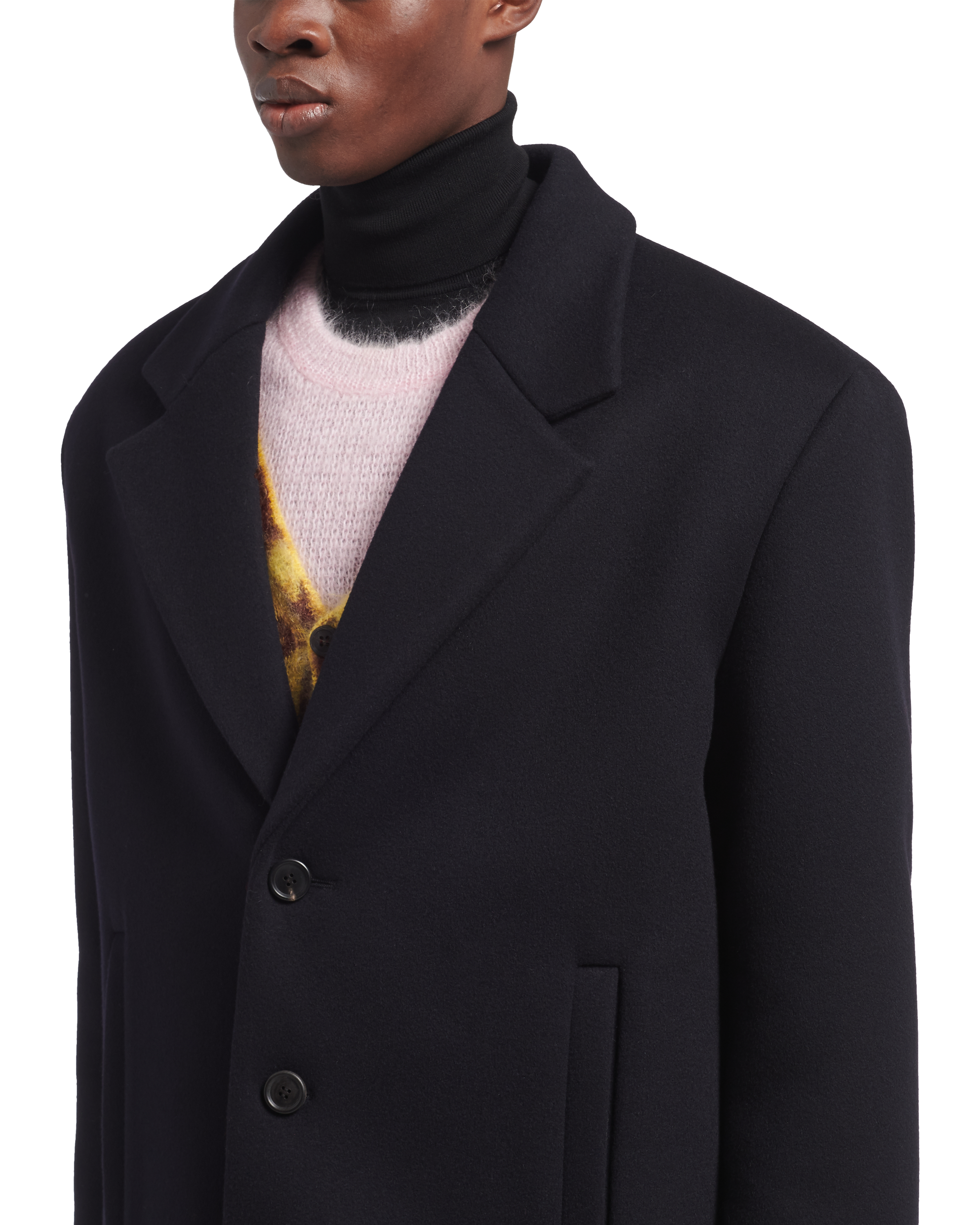 Navy Wool coat | Prada
