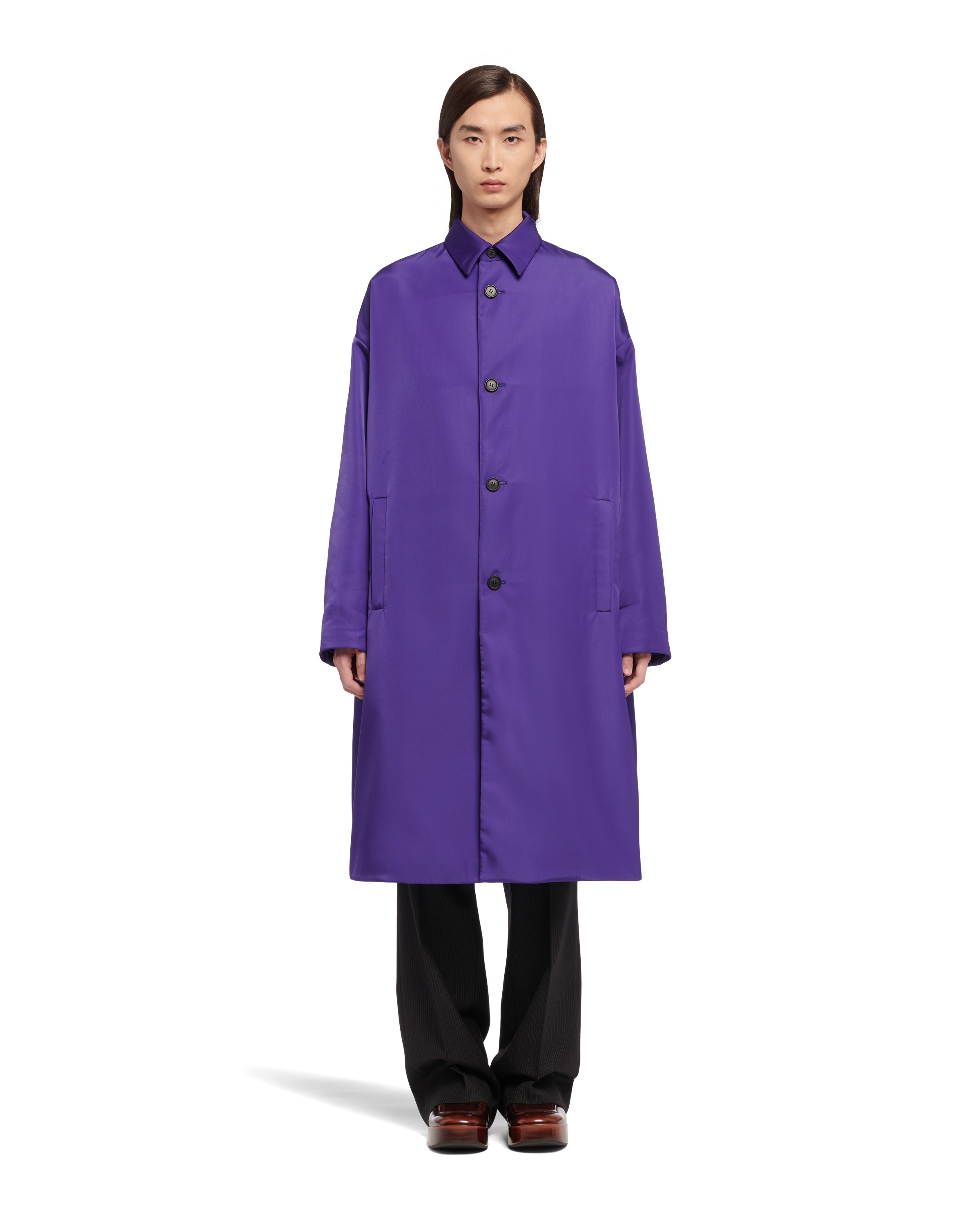 prada purple coat