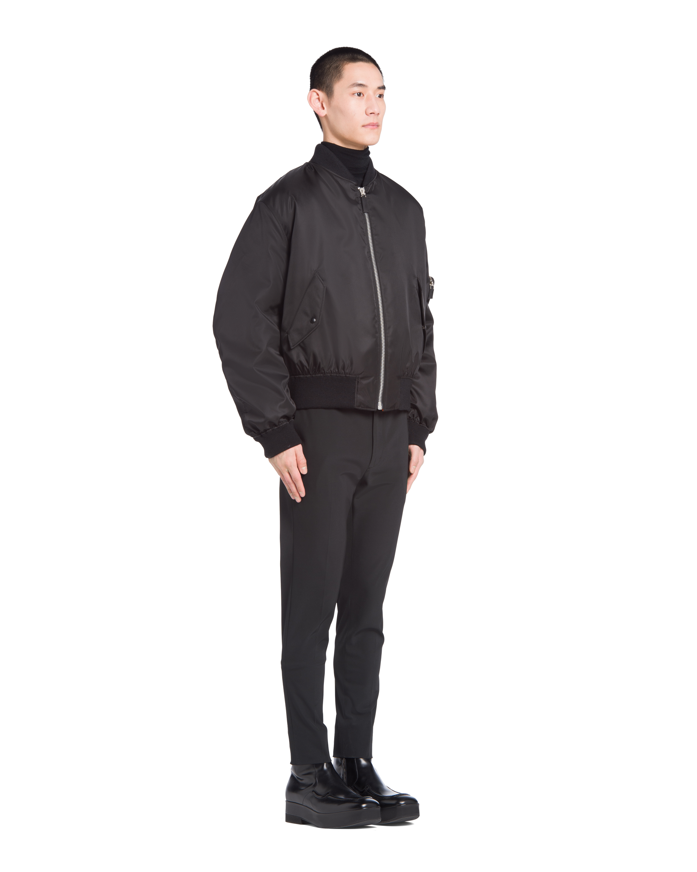 Prada nylon online bomber jacket