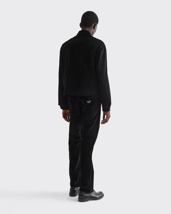 Cotton velvet blouson jacket - 黑色 Cotton velvet blouson jacket - 黑色